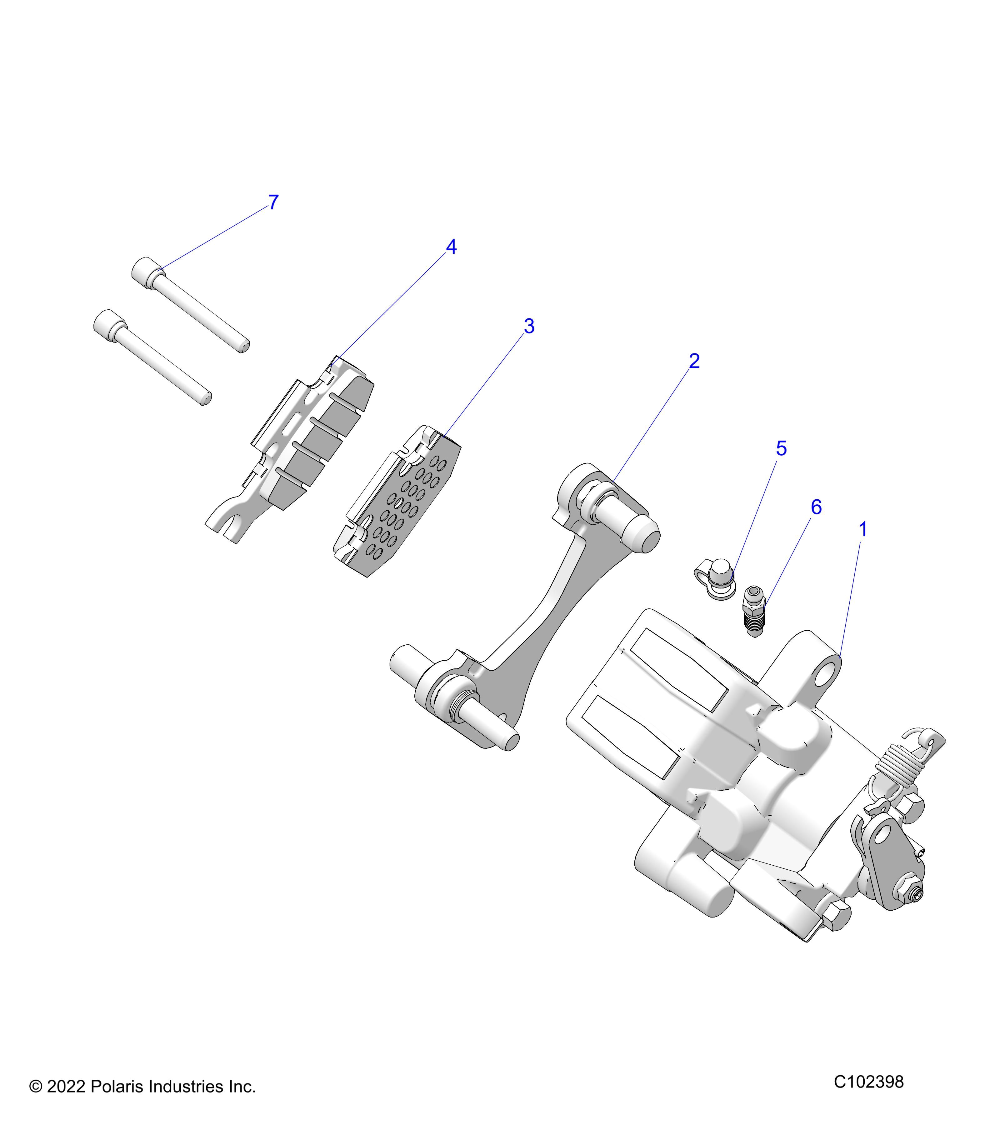 FREINS ETRIER ARRIERE POUR RZR 200 TLD AU R01 2023