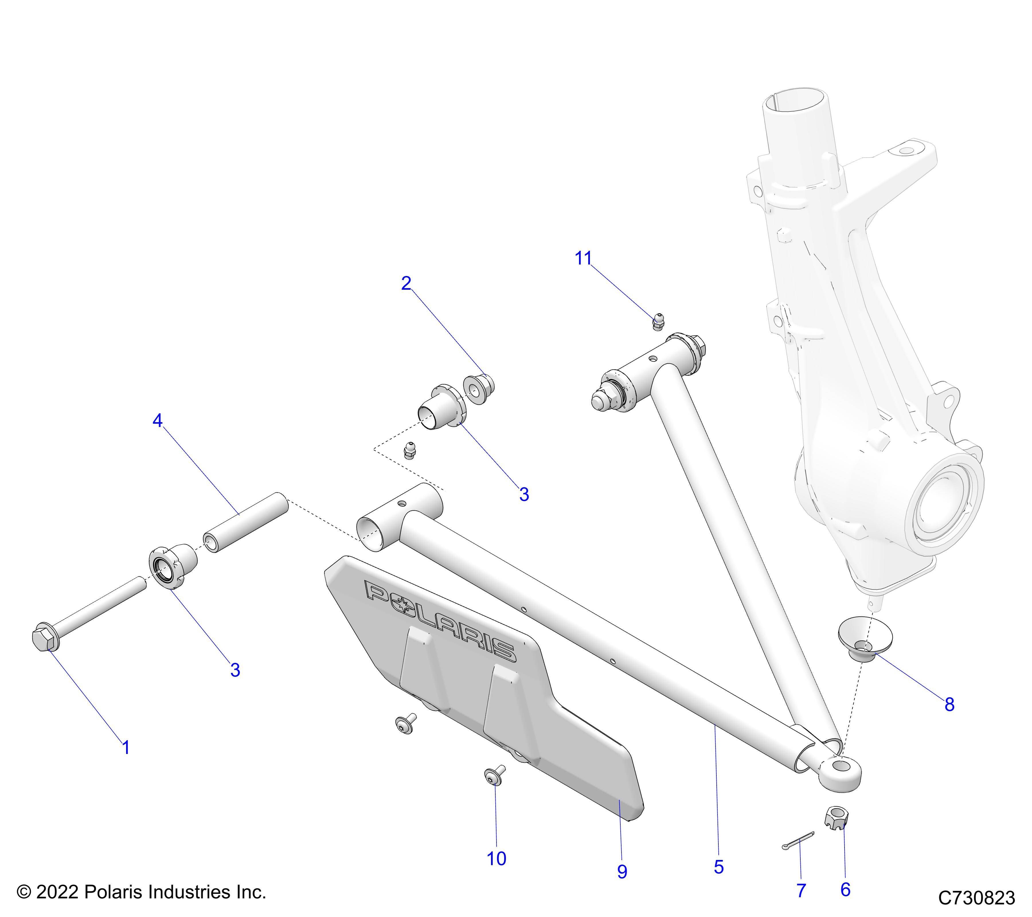 SUSPENSION A ARM AND STRUT MOUNTING POUR RANGER 570 EPS HD R01 2023