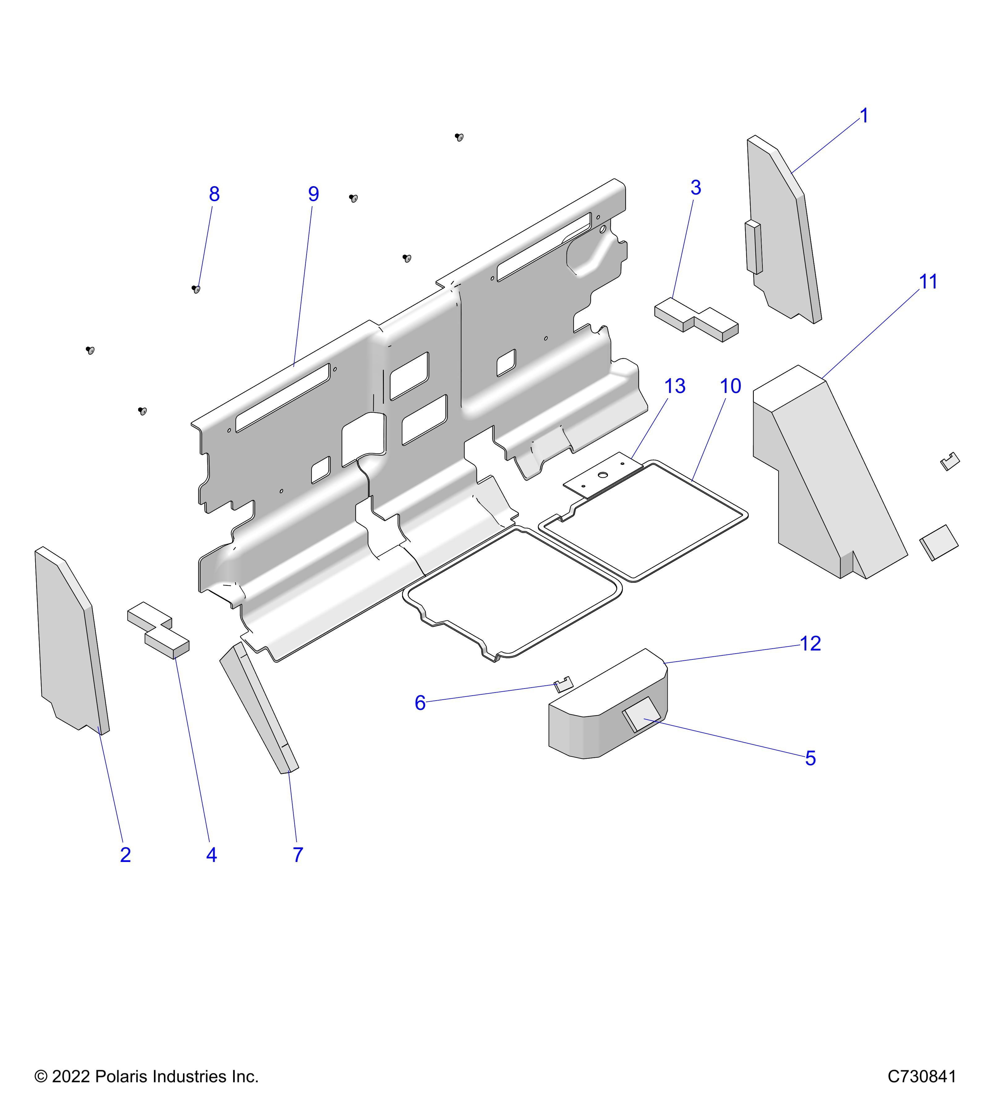 CARROSSERIE MOUSSE DE CABINE ET PANNEAU ARRIERE POUR RANGER 1000 XP CREW NSTR 2024