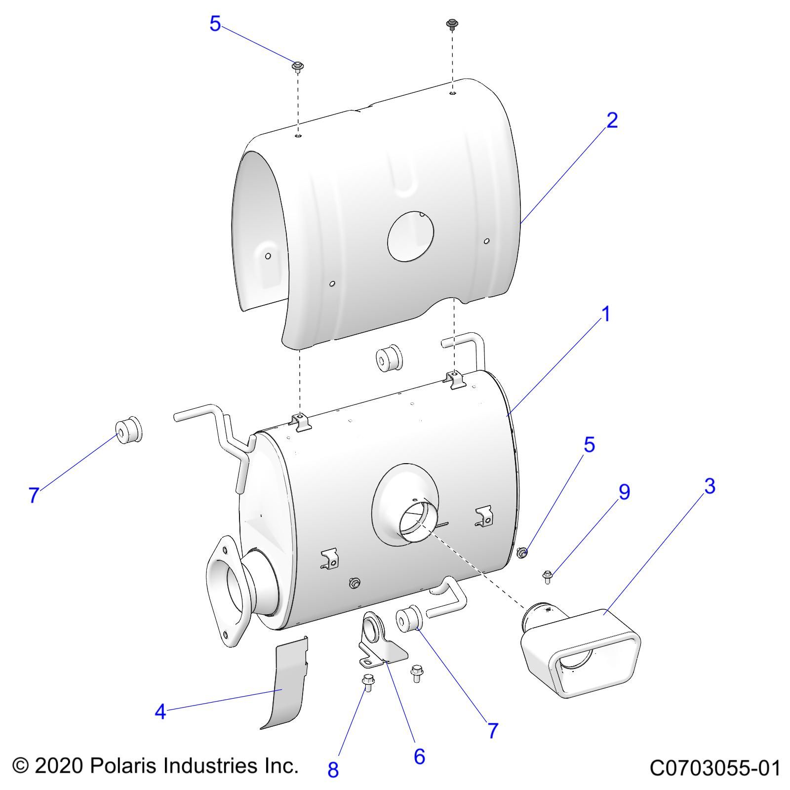 ENGINE EXHAUST SYSTEM SILENCER POUR RZR PRO R 2022