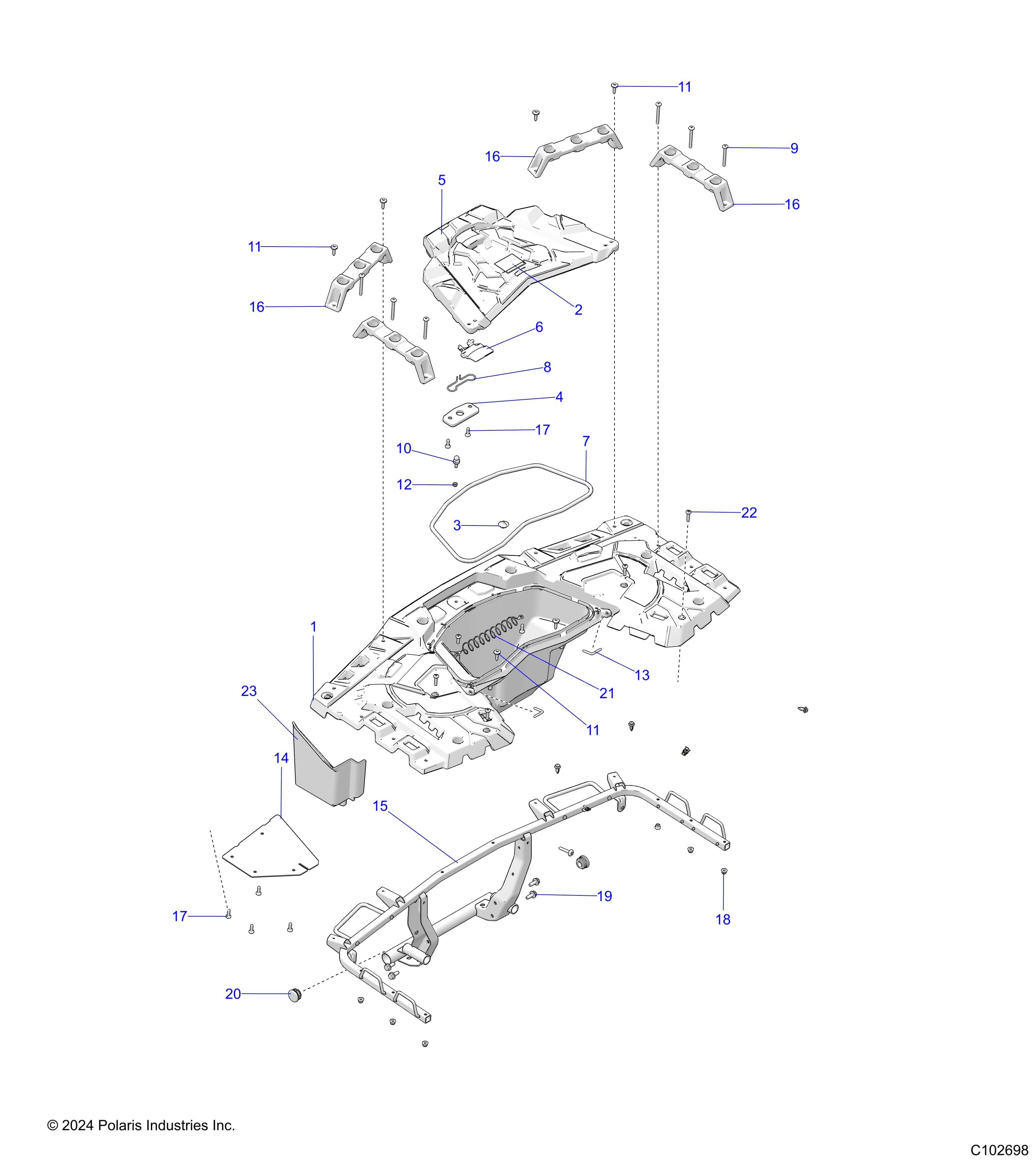 CARROSSERIE RACK ARRIERE POUR SPORTSMAN XP 1000 EPS EU5 3PC 2025