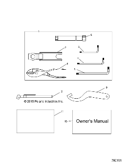 REFERENCES TOOL KIT AND OWNERS MANUALS POUR RANGER 570 EPS HD R01 2023