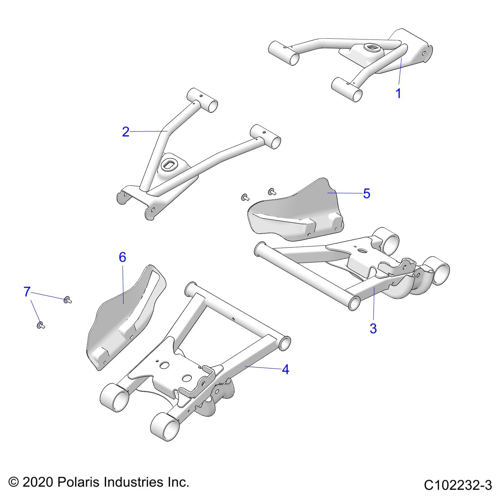 SUSPENSION REAR CONTROL ARMS POUR SPORTSMAN 570 EPS 2023