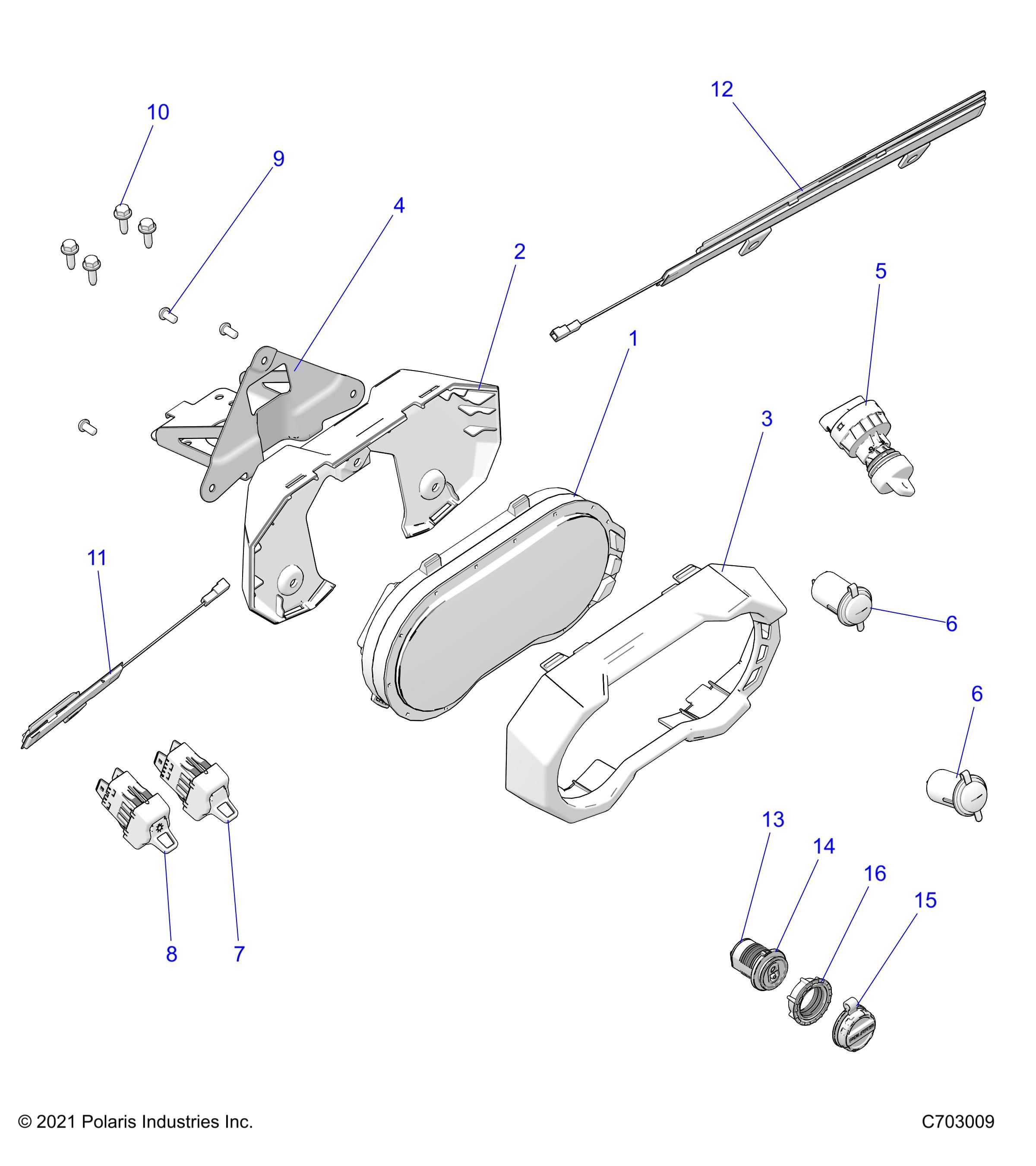 ELECTRIQUE INSTRUMENTS DU TABLEAU DE BORDS ET CONTROLEURS POUR RZR PRO XP SPORT 2022