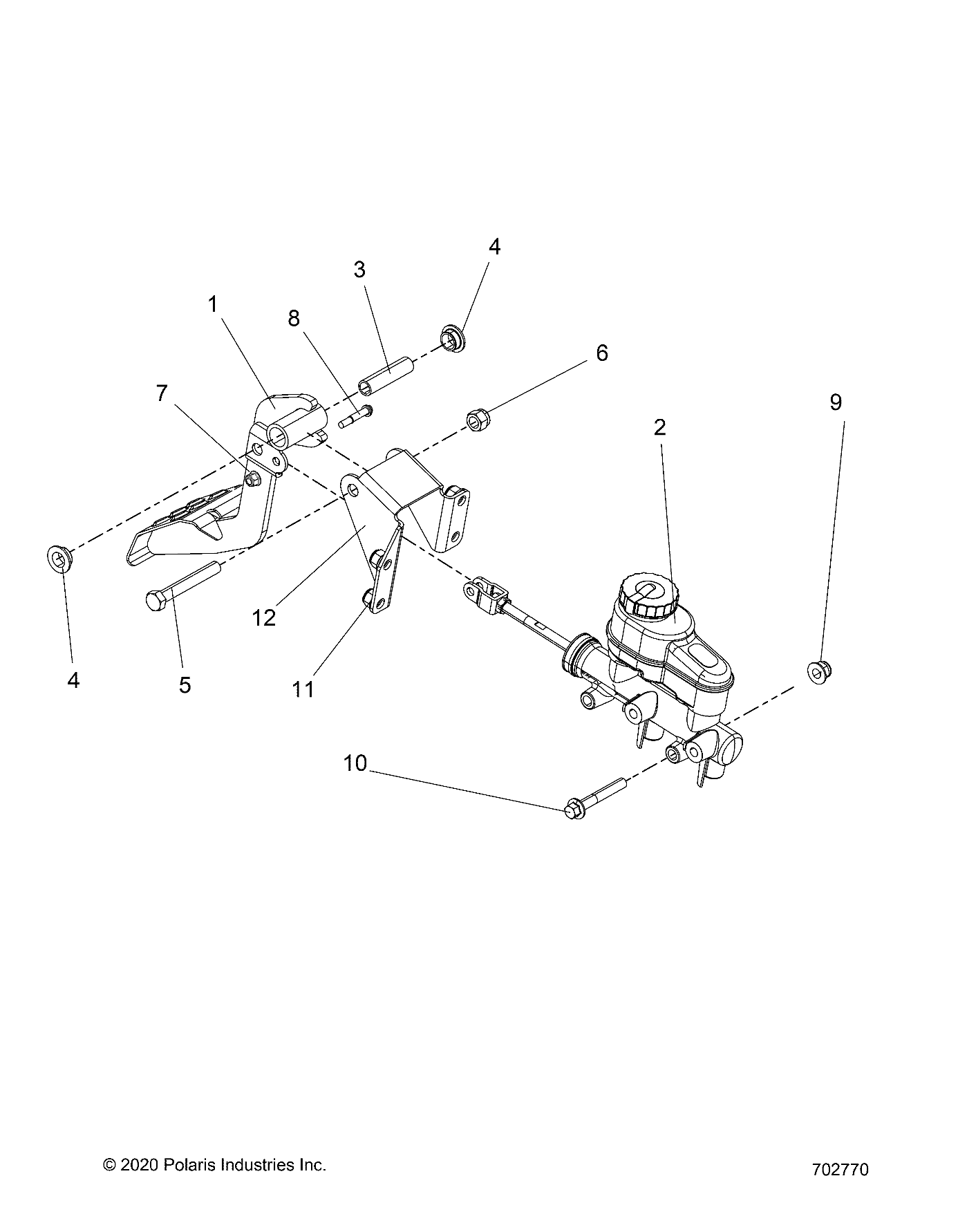 FREINS PEDALE ET MAITRE CYLINDRE POUR RANGER 500 2WD 2021