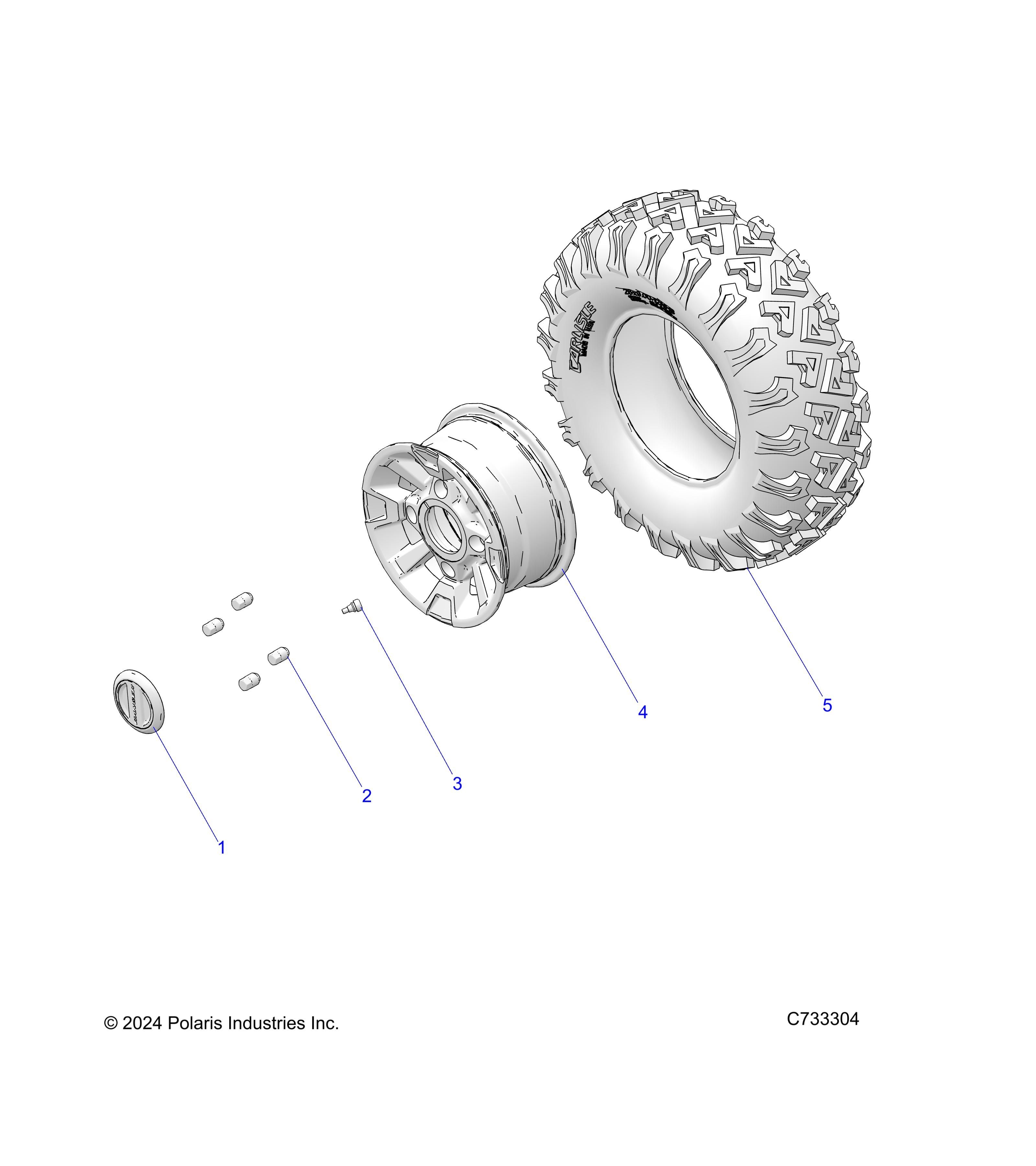 ROUES ROUES AVANT POUR RANGER 1000 CREW EPS 2025