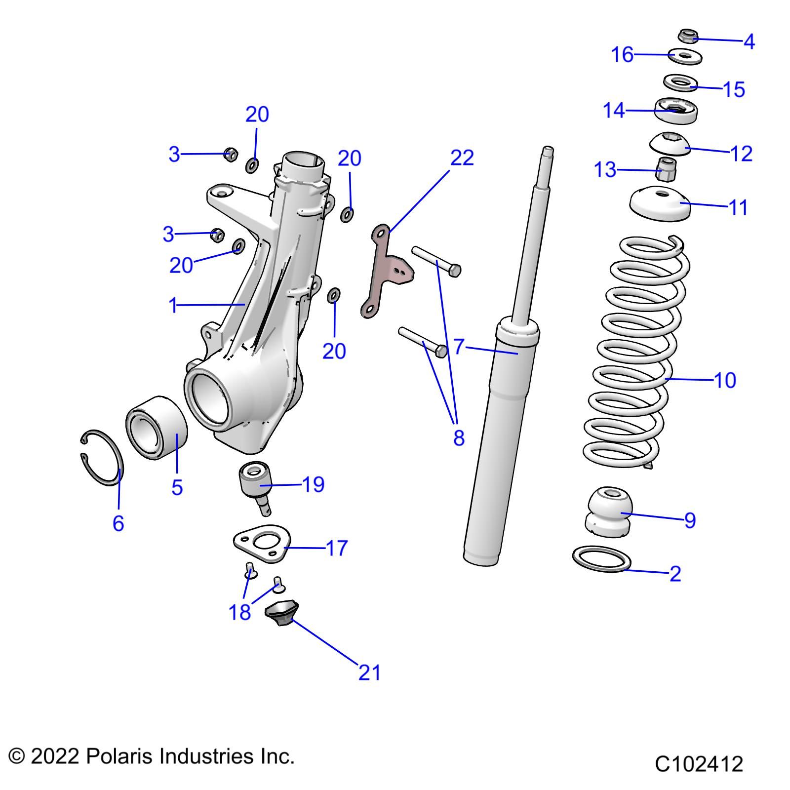 SUSPENSION FRONT STRUT POUR SPORTSMAN 570 UTILITY LE R01 2023