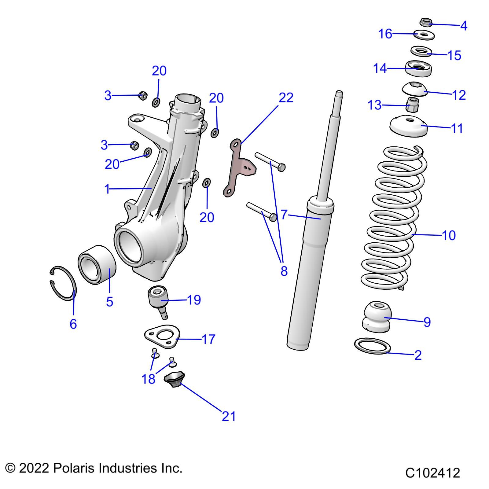SUSPENSION FRONT STRUT POUR SPORTSMAN 570 EUZUG TRACTOR 2023