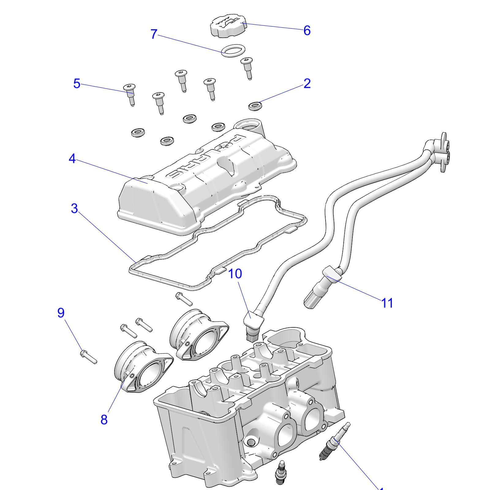 MOTEUR ACCELERATEUR ET COUVERCLE DE SOUPAPES POUR RANGER 1000 FS PREMIUM WINTER 2022