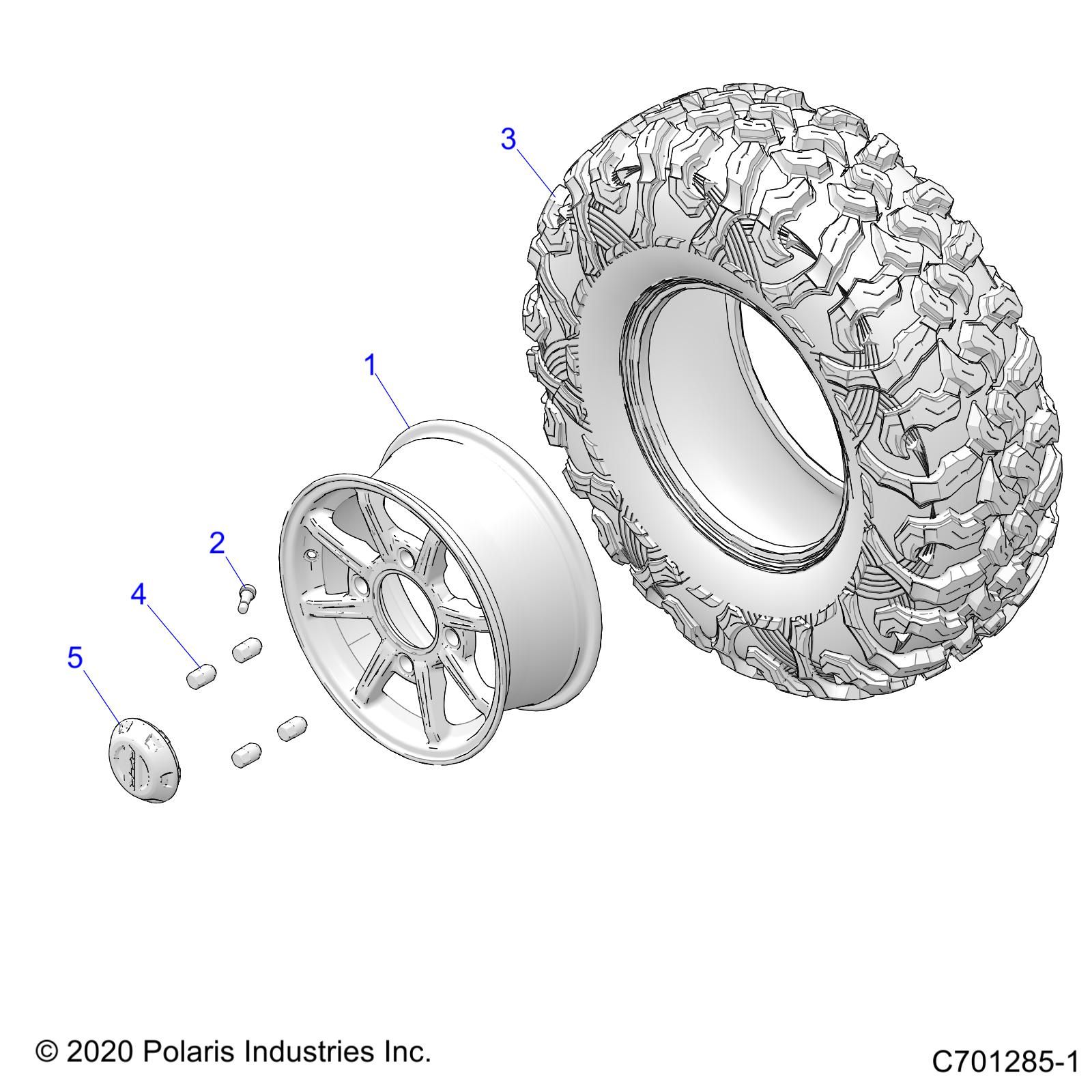 ROUES ROUES AVANT POUR RZR PRO XP DELUXE 3PC INTL R01 2023