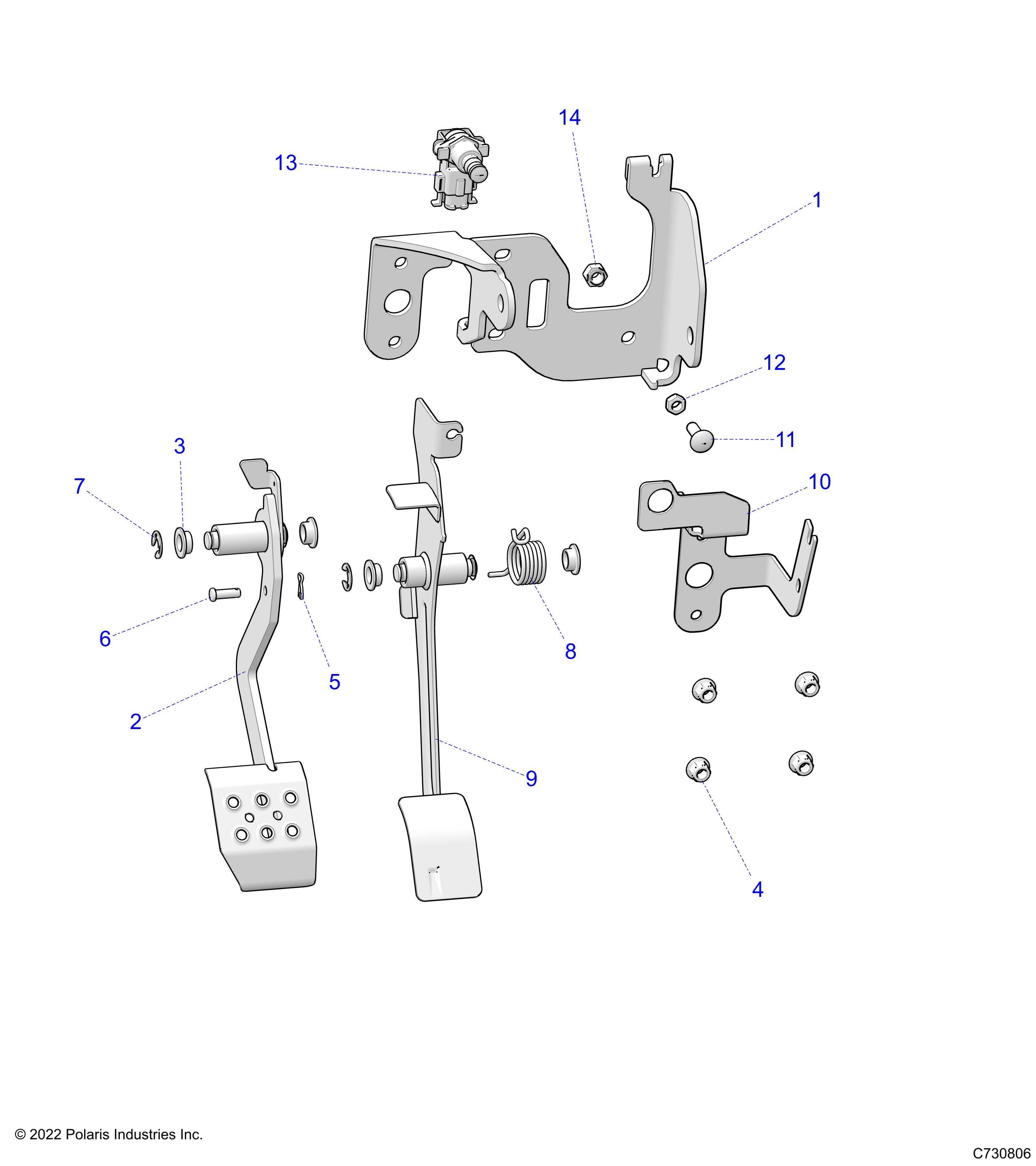 FREINS PEDALE DE FREIN POUR RANGER DIESEL HD EPS DLX EUTRACTORAU R02 2023