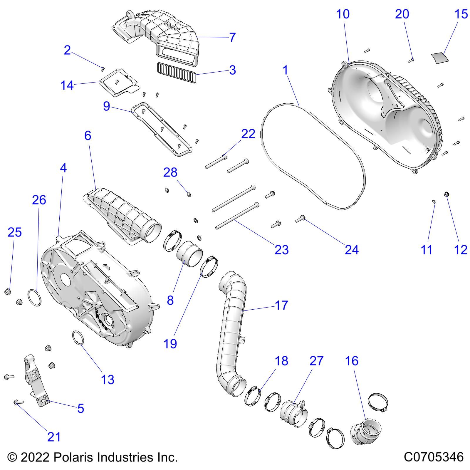 TRANSMISSION CARTER DEMBRAYAGE POUR RANGER CREW XP 1000 PREMIUM 2022