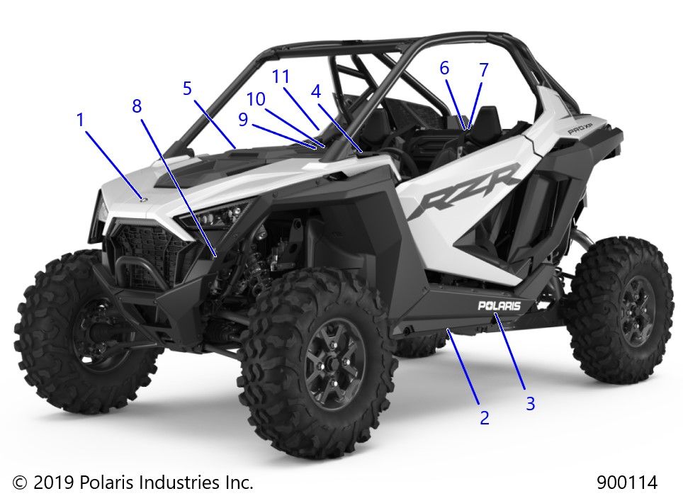 CARROSSERIE AUTOCOLLANTS STANDARD POUR RZR PRO XP SPORT 2021