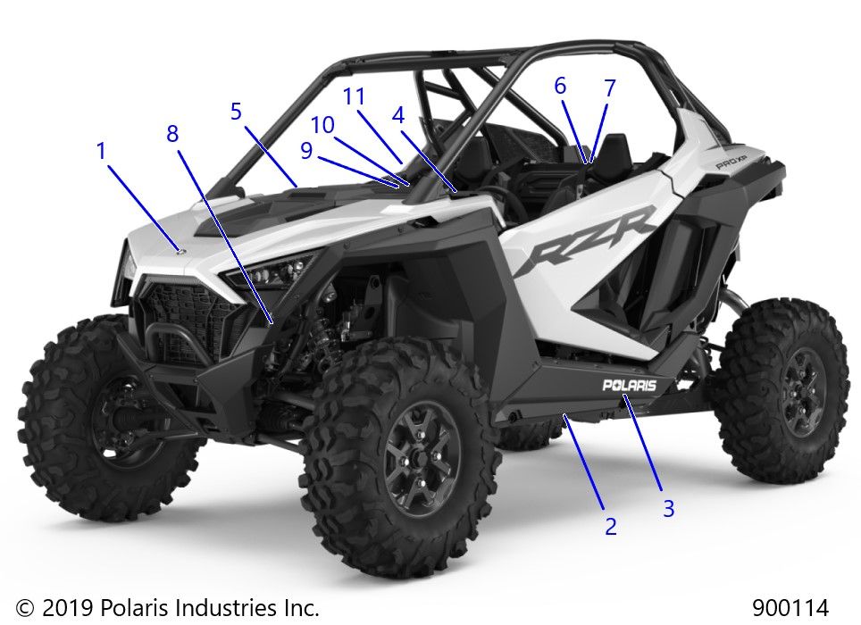 CARROSSERIE AUTOCOLLANTS STANDARD POUR RZR PRO XP ULTIMATE 2022