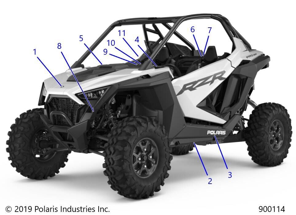 CARROSSERIE AUTOCOLLANTS STANDARD POUR RZR PRO XP SPORT R01 2023