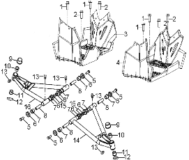 CHASSIS BRAS OSCILLANT ET REPOSE PIEDS POUR SPORTSMAN 110 2017