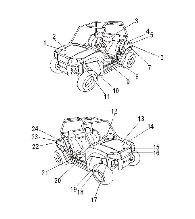 CARROSSERIE AUTOCOLLANTS POUR RZR 170 2019