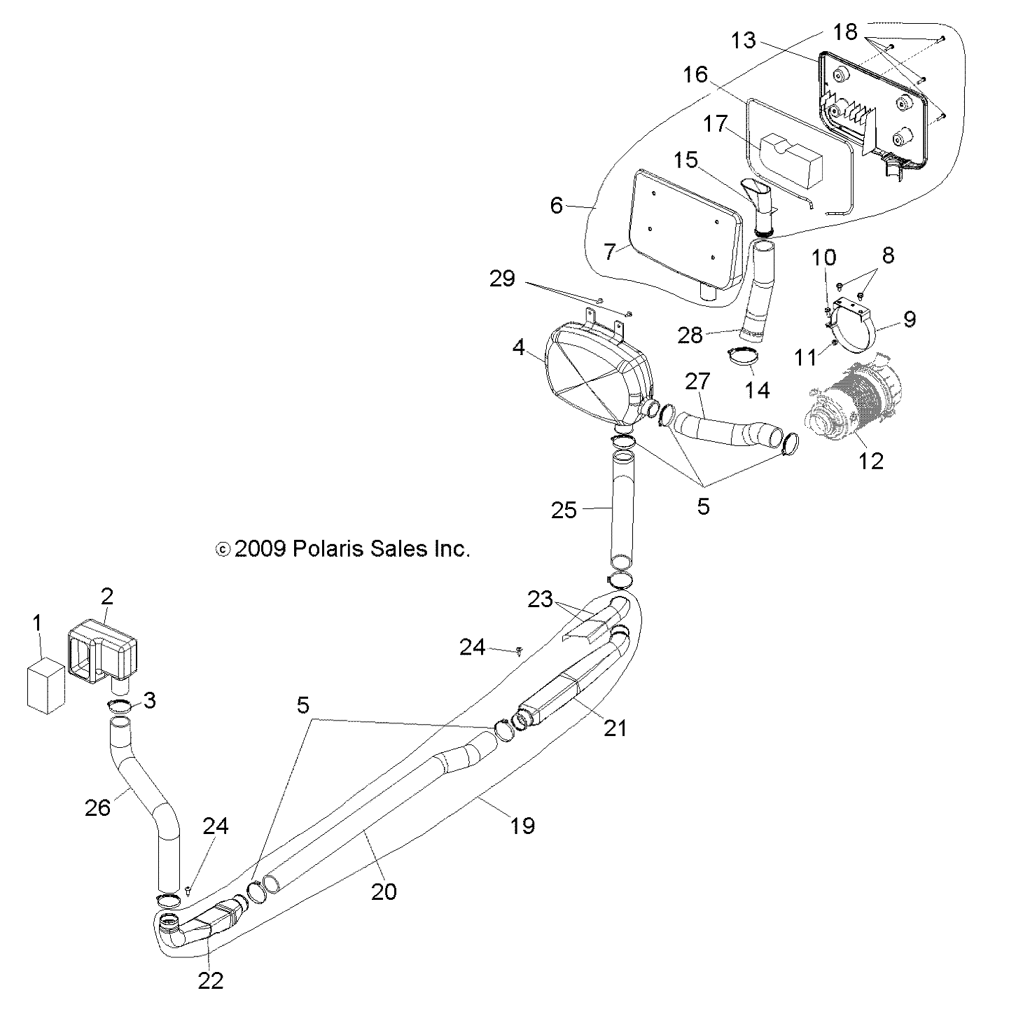 MOTEUR ARRIVEE DAIR EMBRAYAGE POUR RANGER 4X4 800 EFI CREW 2010