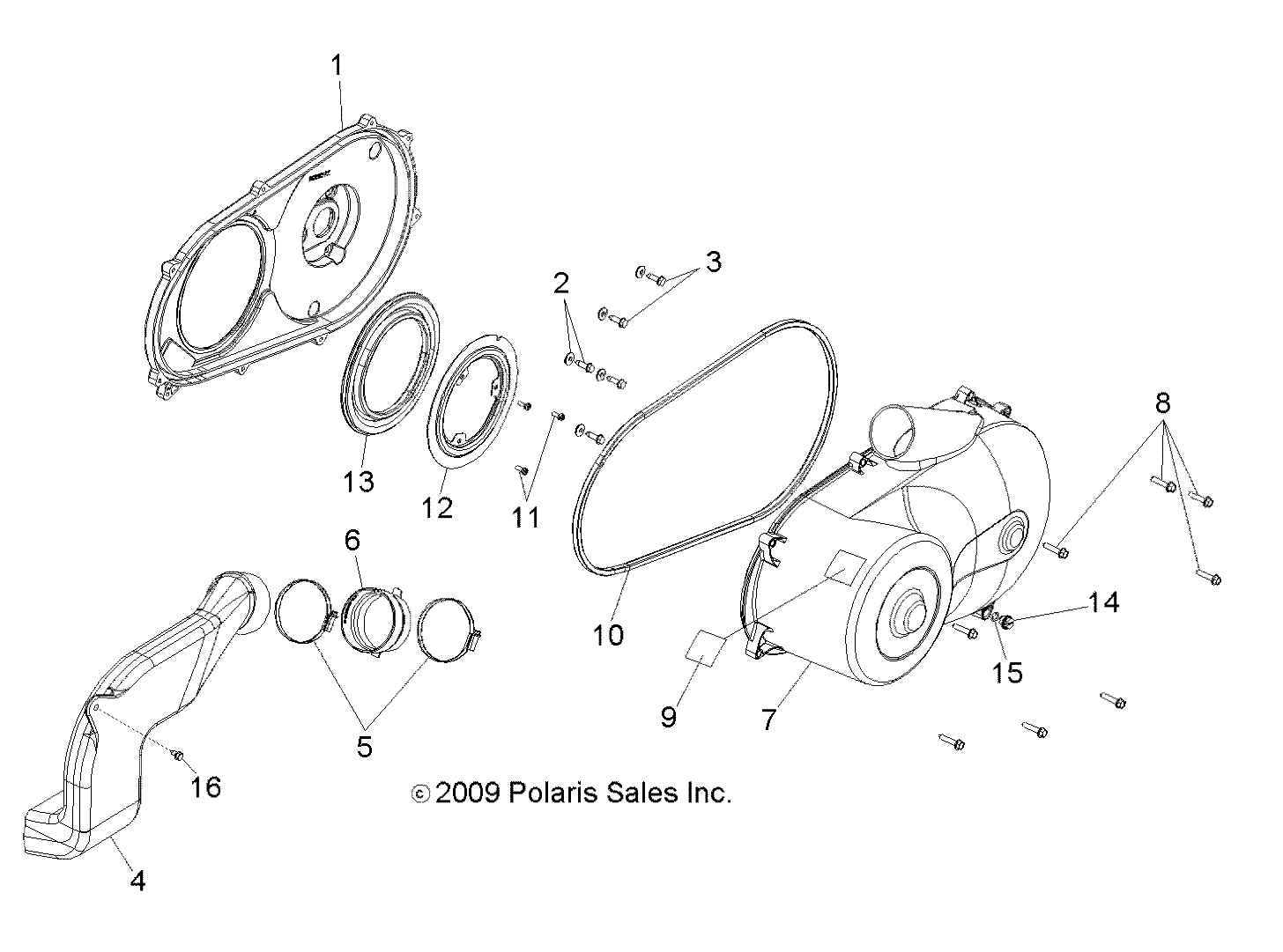 TRANSMISSION CARTER DEMBRAYAGE POUR R13WH76AGARKG R13WH7EAHEAI RANGER 800 CREW 2013