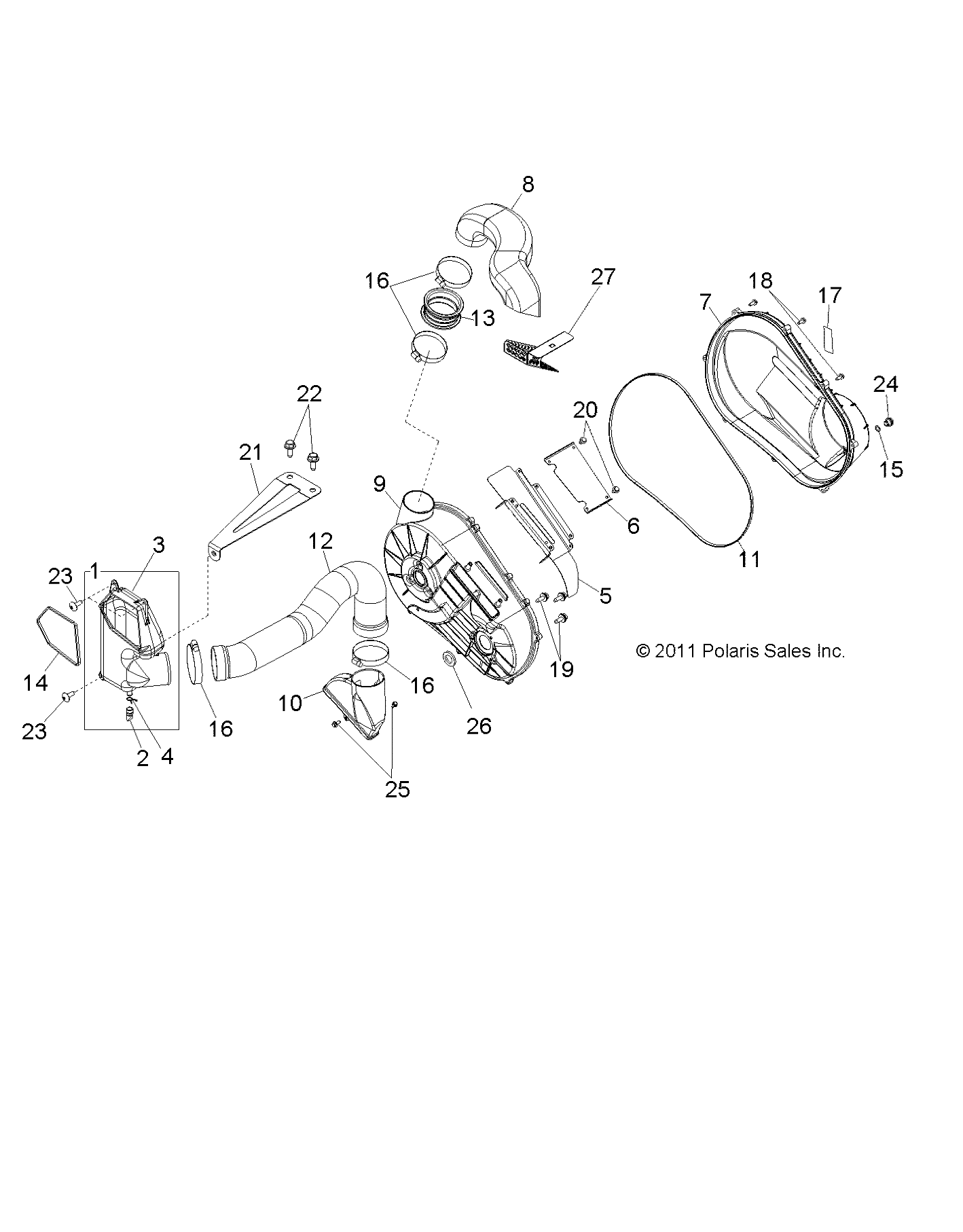 TRANSMISSION CARTER DEMBRAYAGE POUR RZR 4 900 2014
