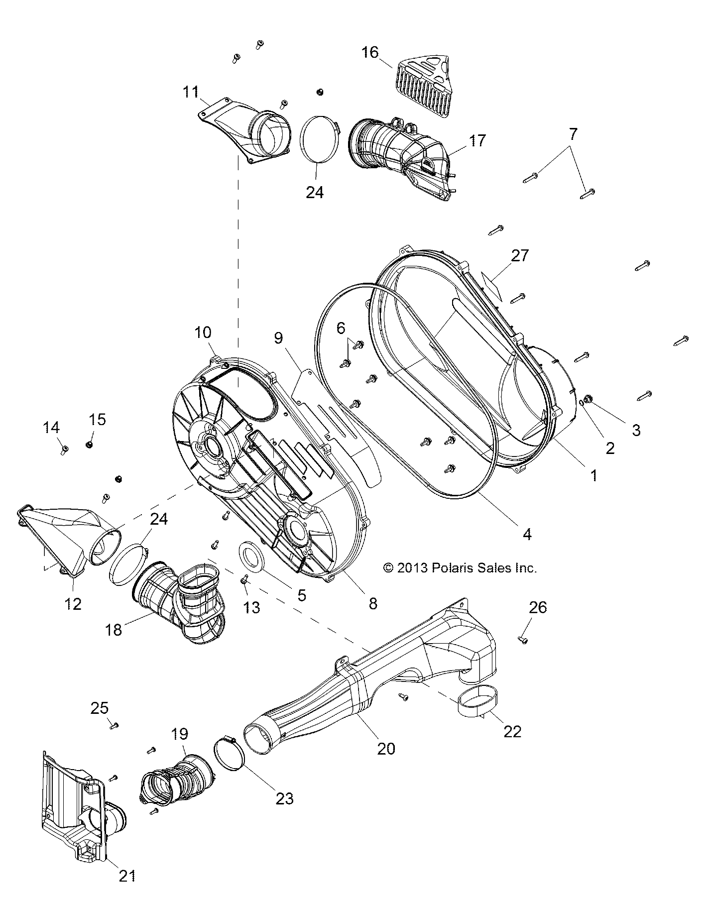 TRANSMISSION CARTER DEMBRAYAGE POUR RANGER CREW 900 ALL OPTIONS 2016