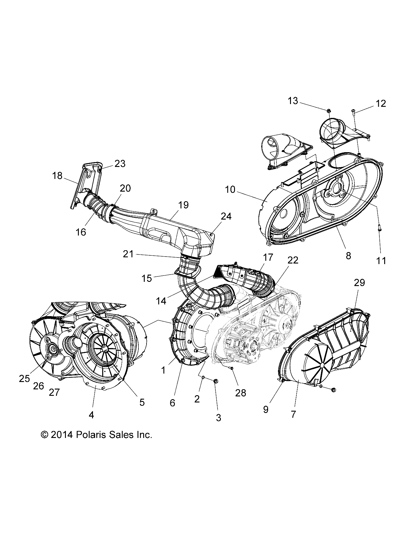 CARROSSERIE CARTER DEMBRAYAGE POUR RANGER 1000 DIESEL EU 2016