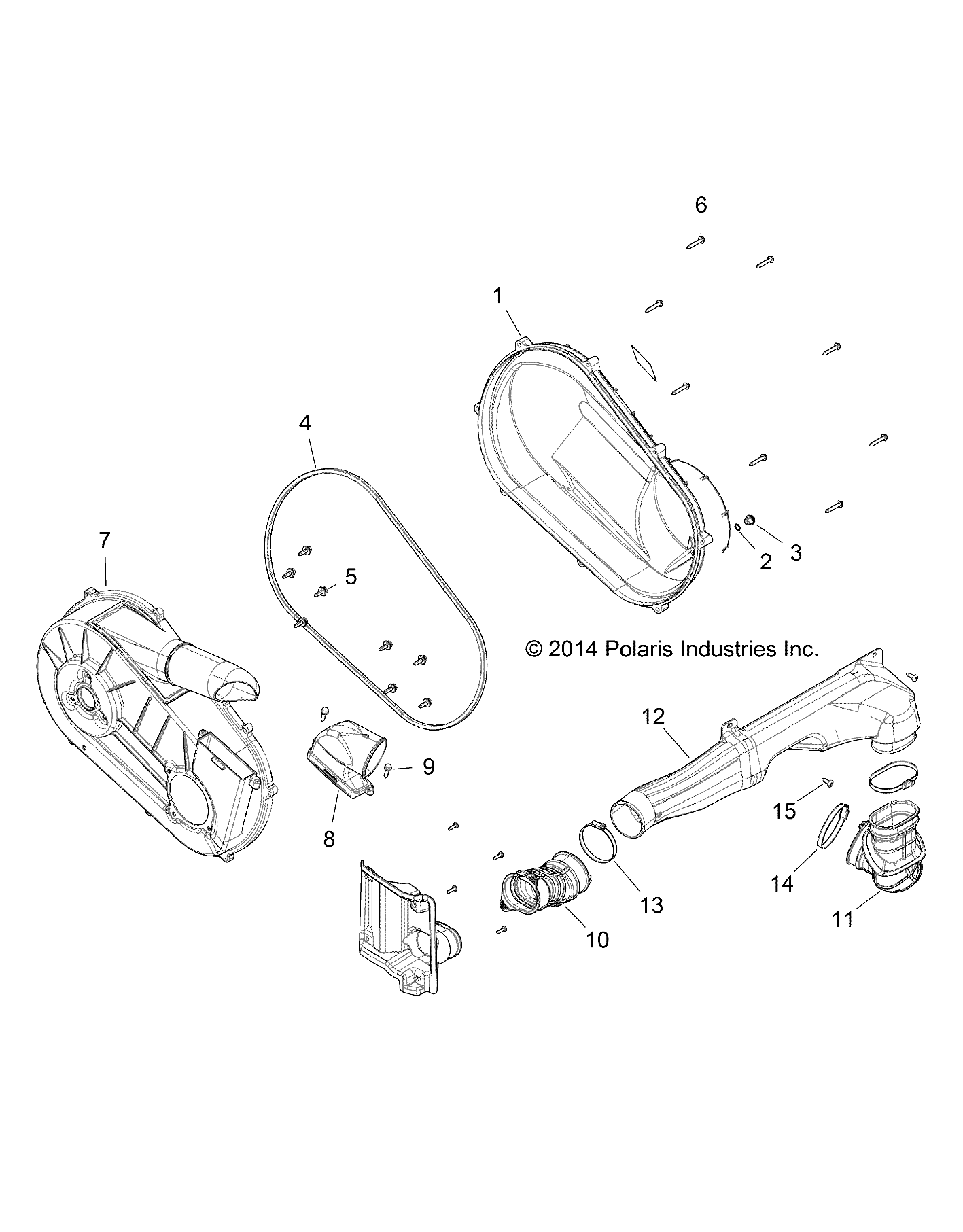 TRANSMISSION CARTER DEMBRAYAGE POUR RANGER 570 FULL SIZE 2015