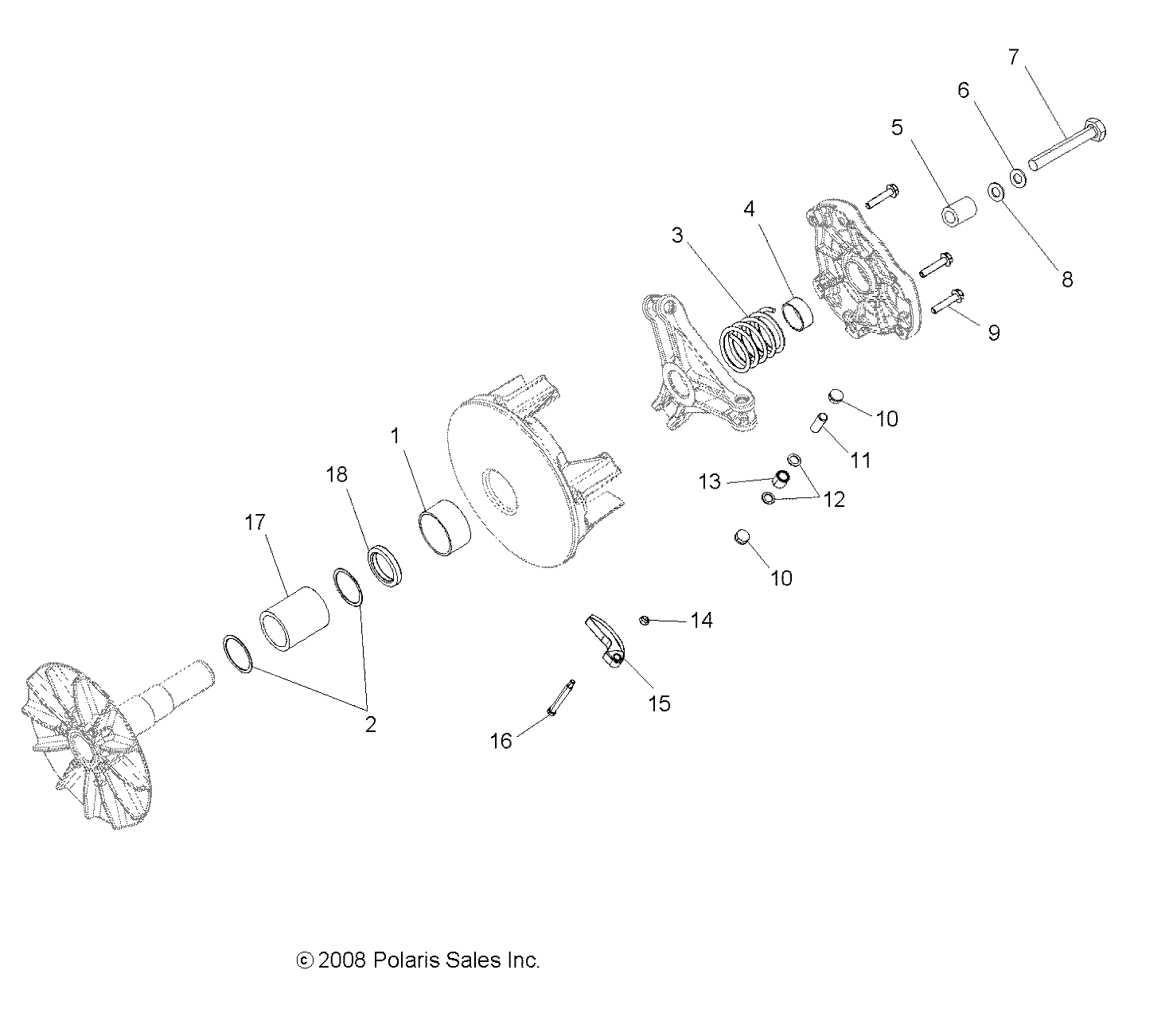 TRANSMISSION EMBRAYAGE PRIMAIRE POUR RANGER 4X4 800 EFI CREW 2010