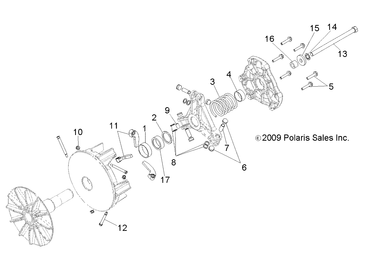 TRANSMISSION EMBRAYAGE PRIMAIRE POUR RANGER 400 4X4 2012