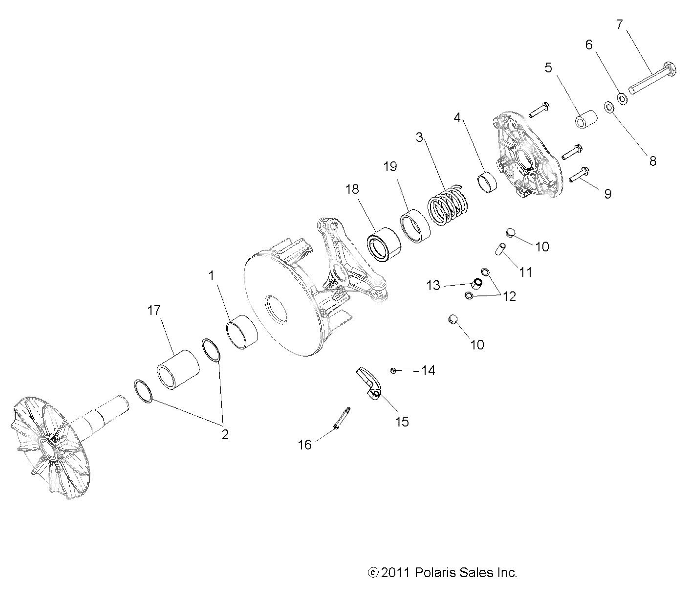 TRANSMISSION EMBRAYAGE PRIMAIRE POUR RANGER 570 FULL SIZE 2019