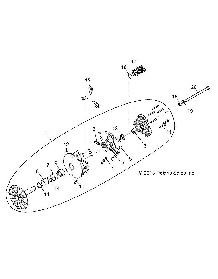 TRANSMISSION EMBRAYAGE PRIMAIRE POUR GENERAL 1000 DELUX RC 2020