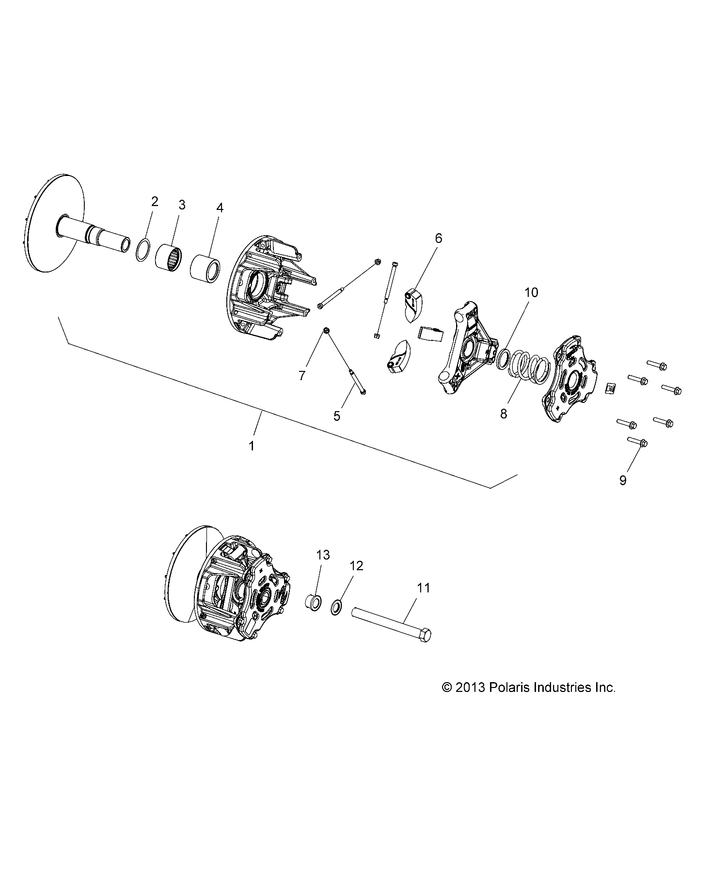 TRANSMISSION EMBRAYAGE PRIMAIRE POUR RANGER CREW 1000 DIESEL 2015