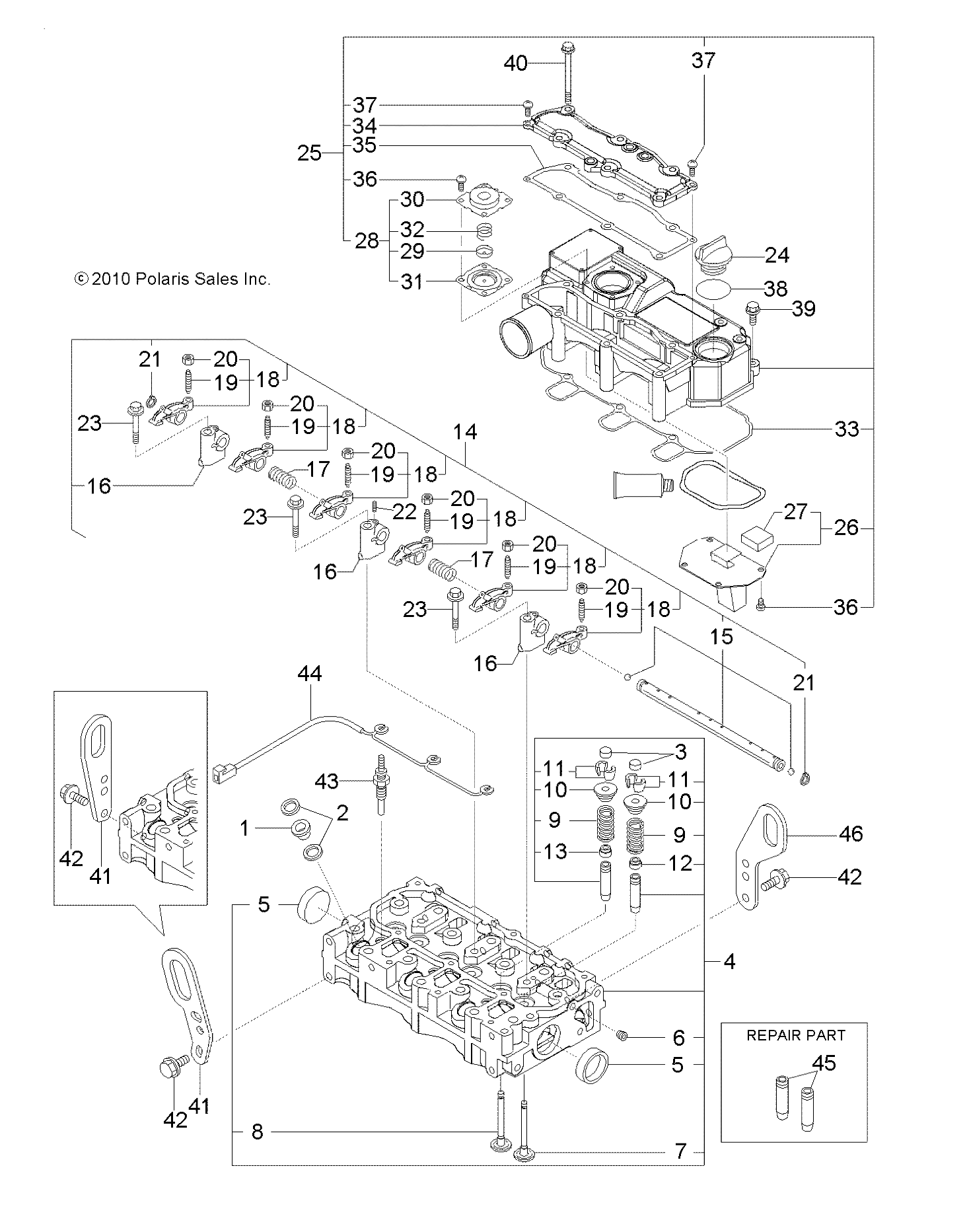 MOTEUR TETE DE CYLINDRE ET CAPOT POUR RANGER 4X4 900 D 2011
