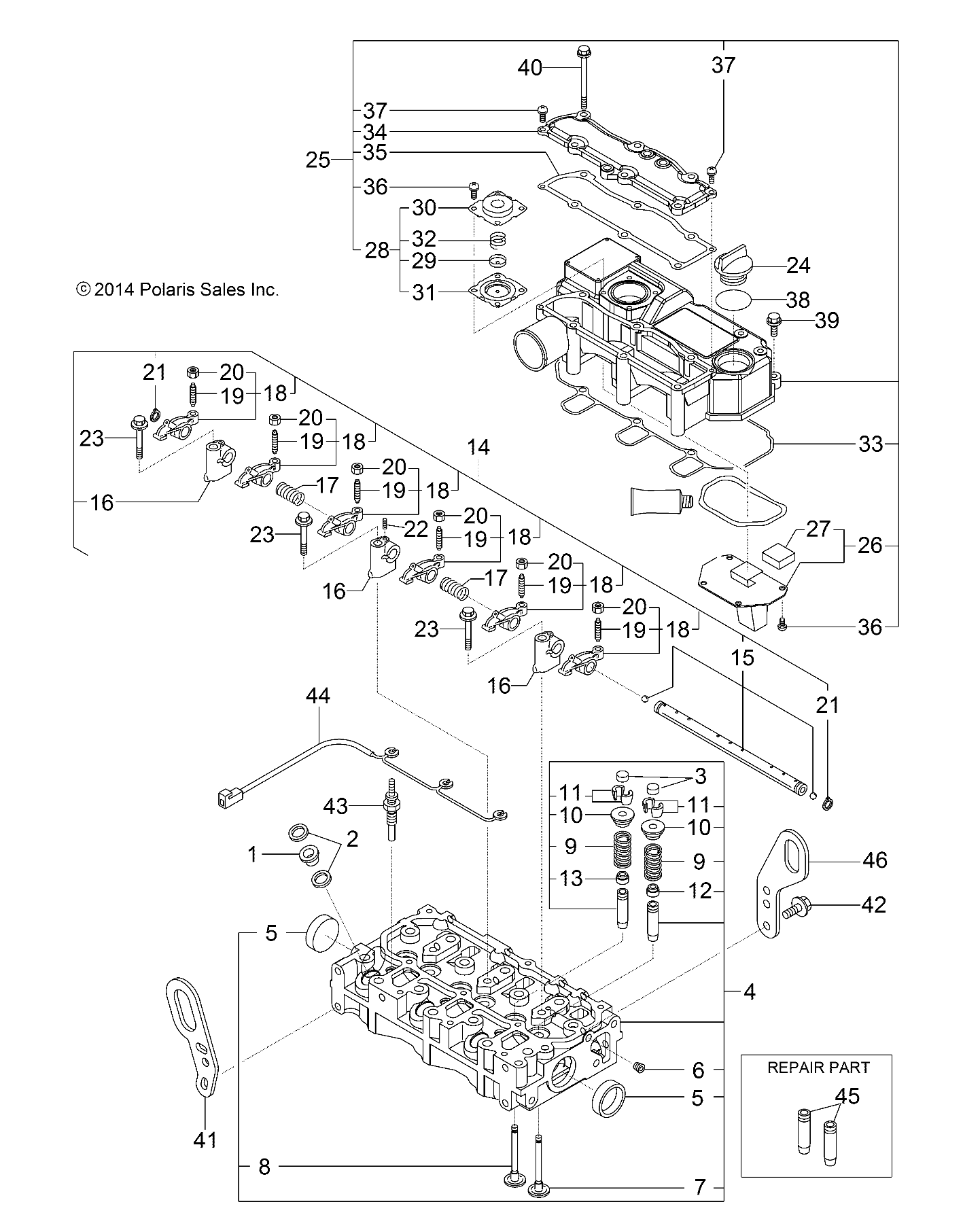 MOTEUR TETE DE CYLINDRE ET CAPOT POUR RANGER 4X4 900D HIPPO MPS 2014