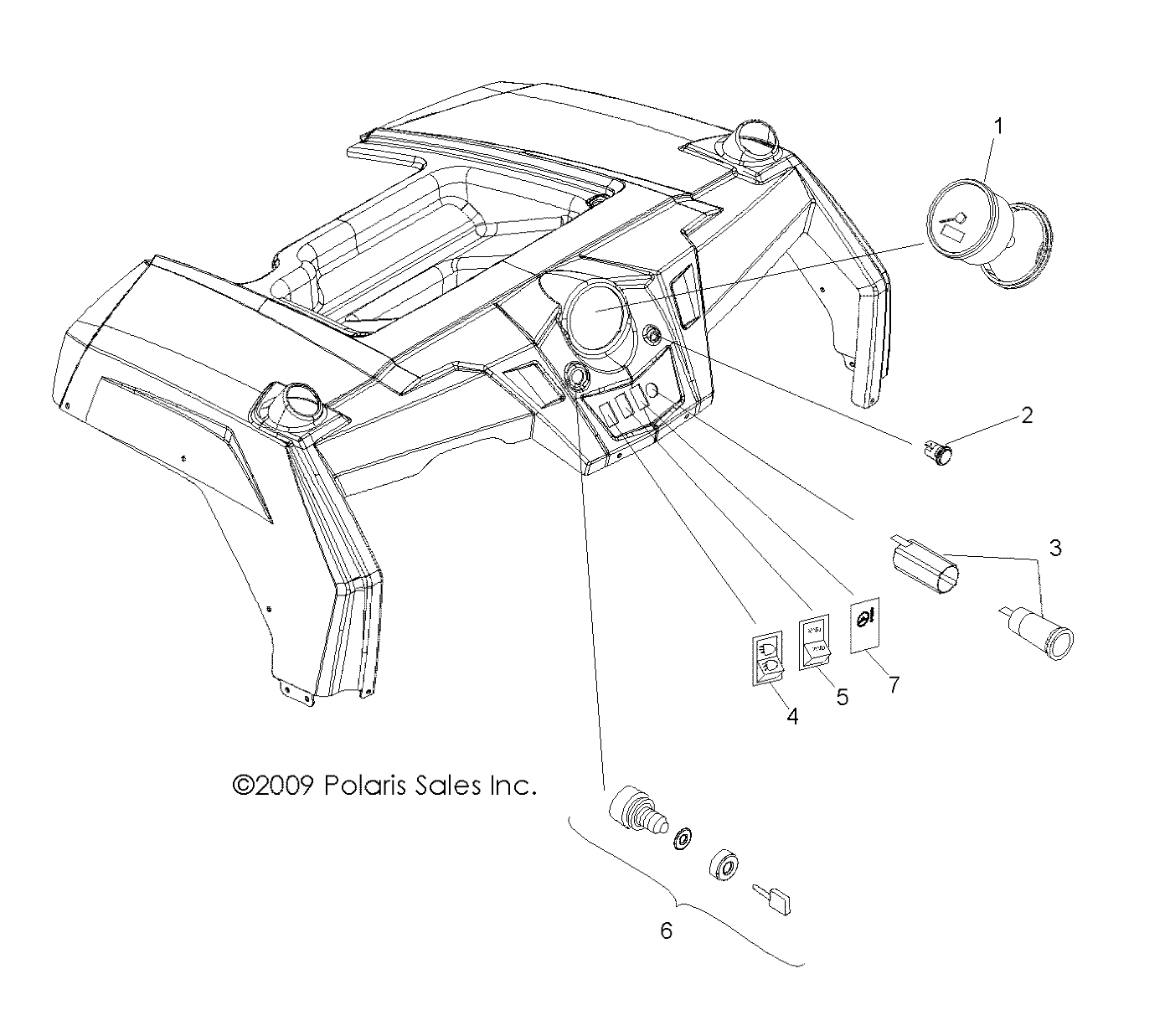 ELECTRIQUE INSTRUMENTS DU TABLEAU DE BORDS ET CONTROLEURS POUR RZR 800 EFI 2010