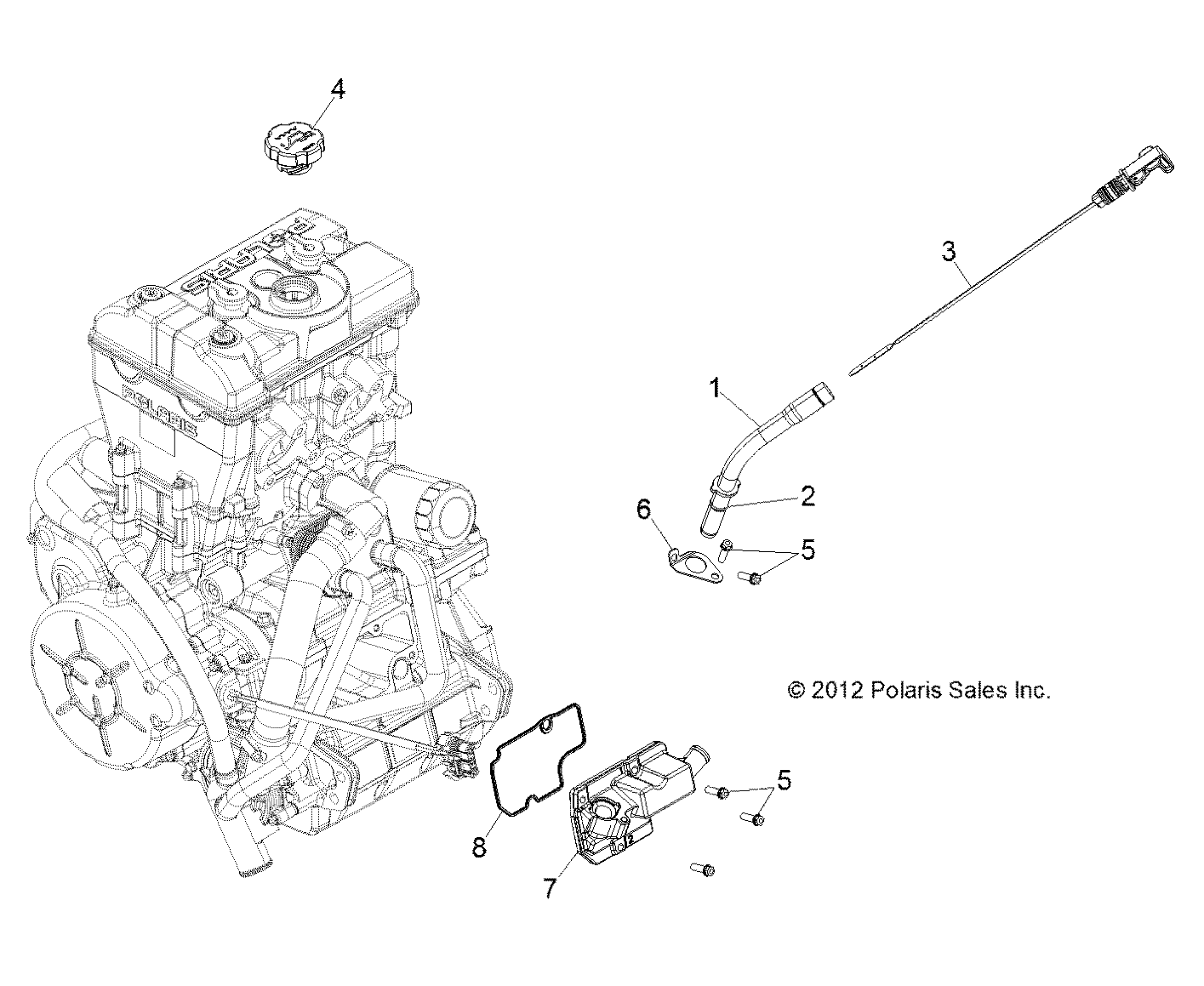 MOTEUR JAUGE A HUILE POUR RZR 4 900 2014