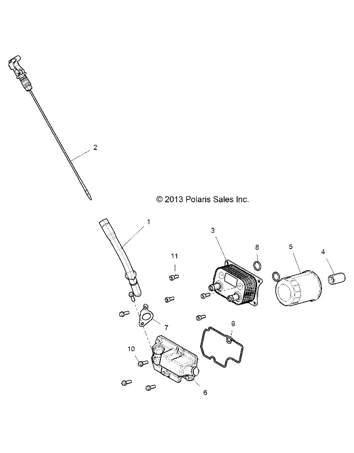 MOTEUR JAUGE ET FILTRE A HUILE POUR RZR XP 4 1000 2015