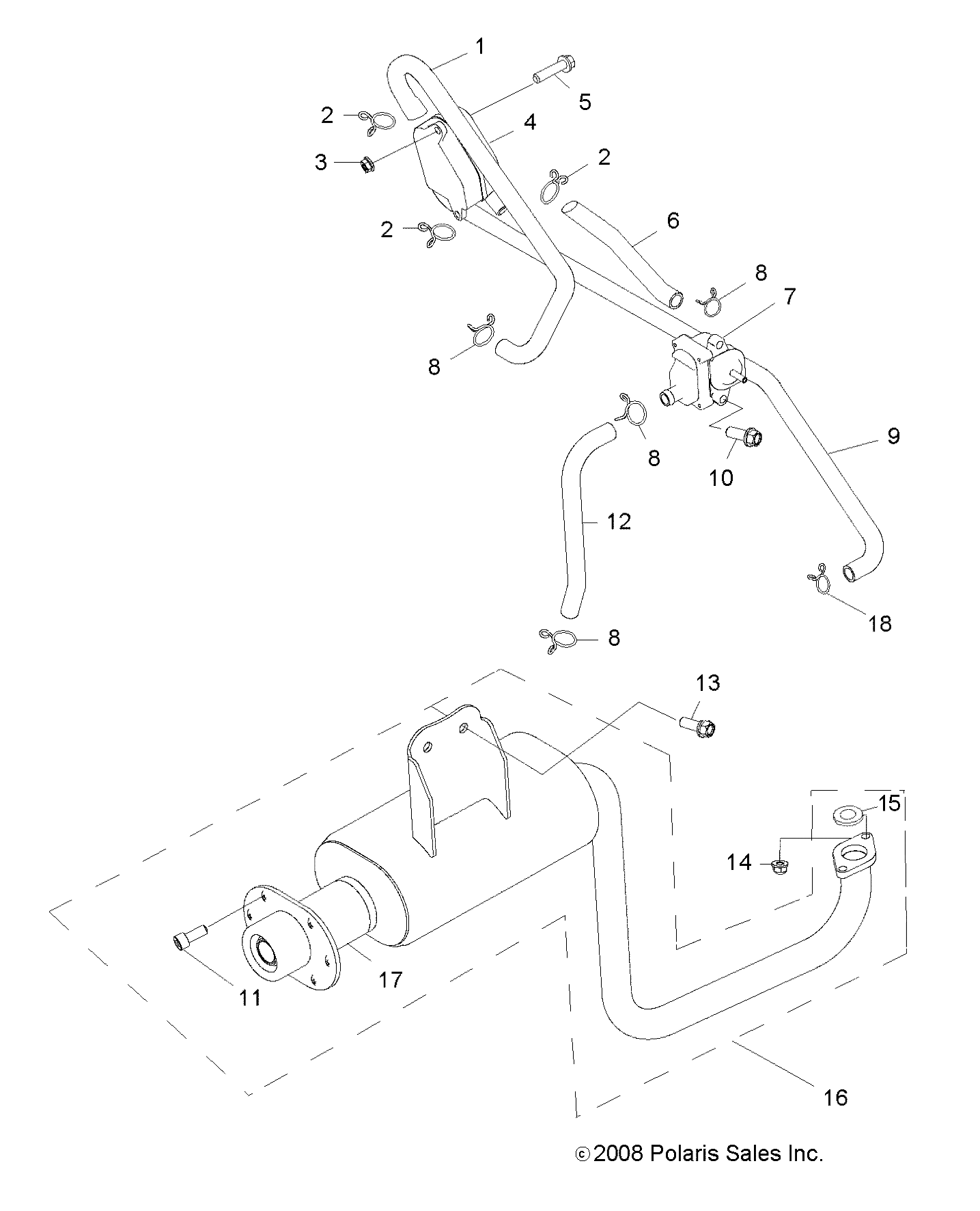 MOTEUR ECHAPPEMENT POUR RZR 170 2009