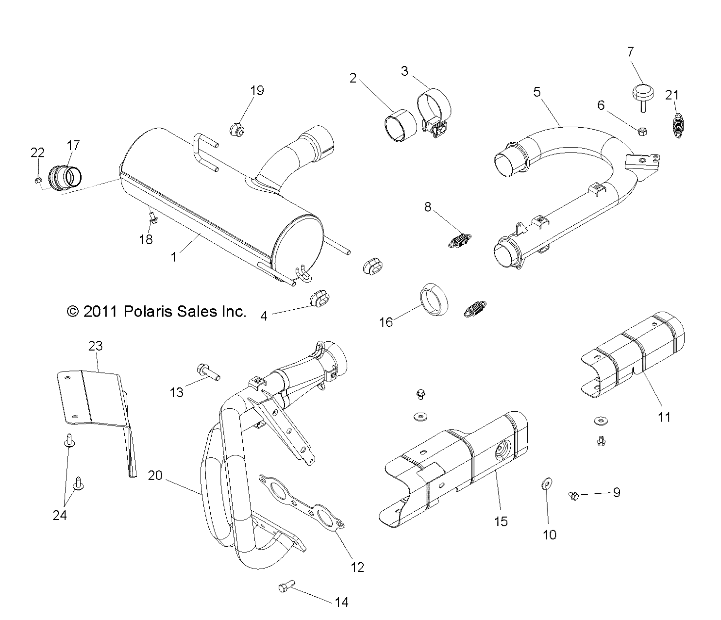 MOTEUR SYSTEME DECHAPPEMENT POUR RZR 800 2014