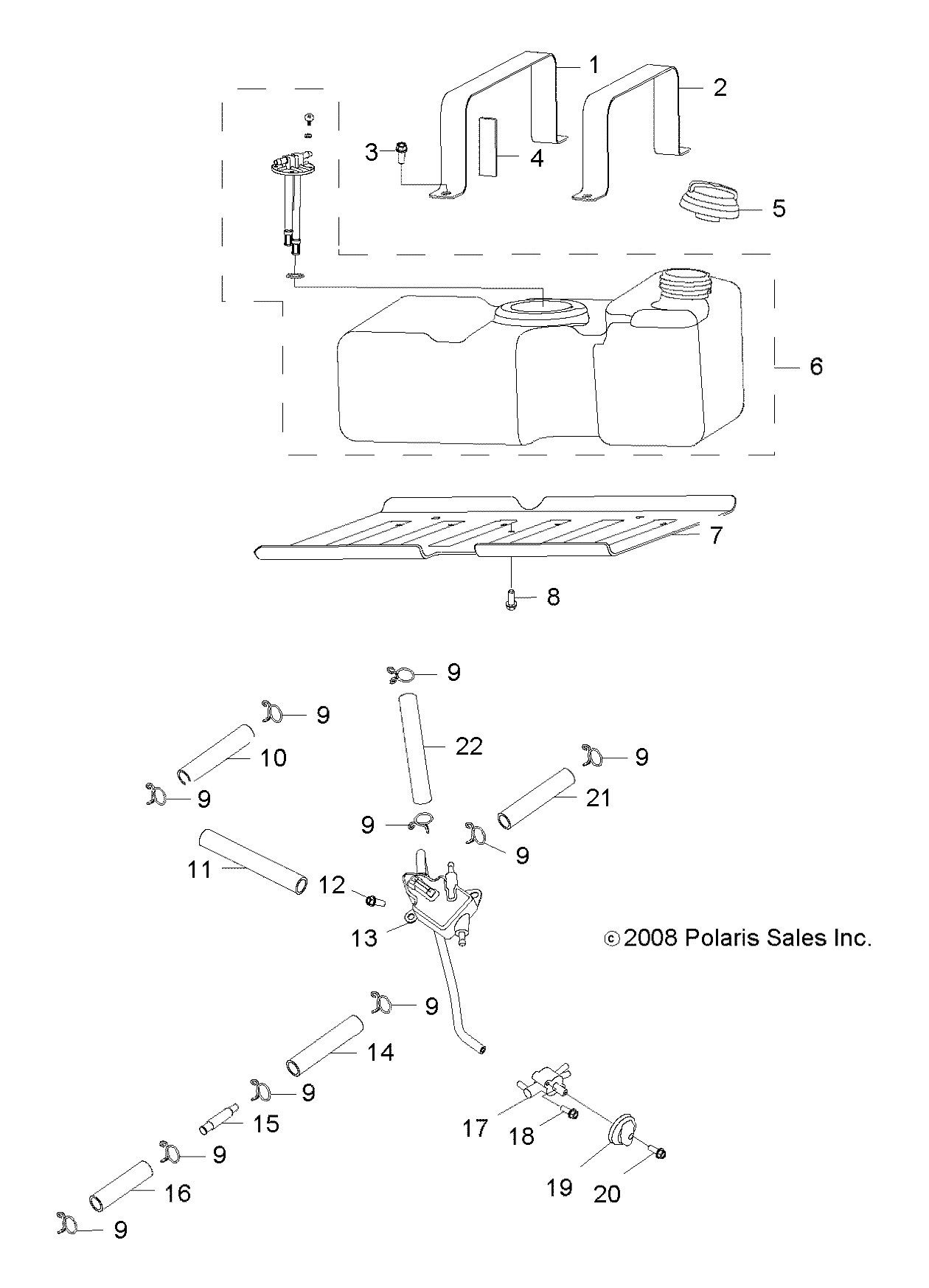 MOTEUR CIRCUIT DE CARBURANT POUR RZR 170 2011