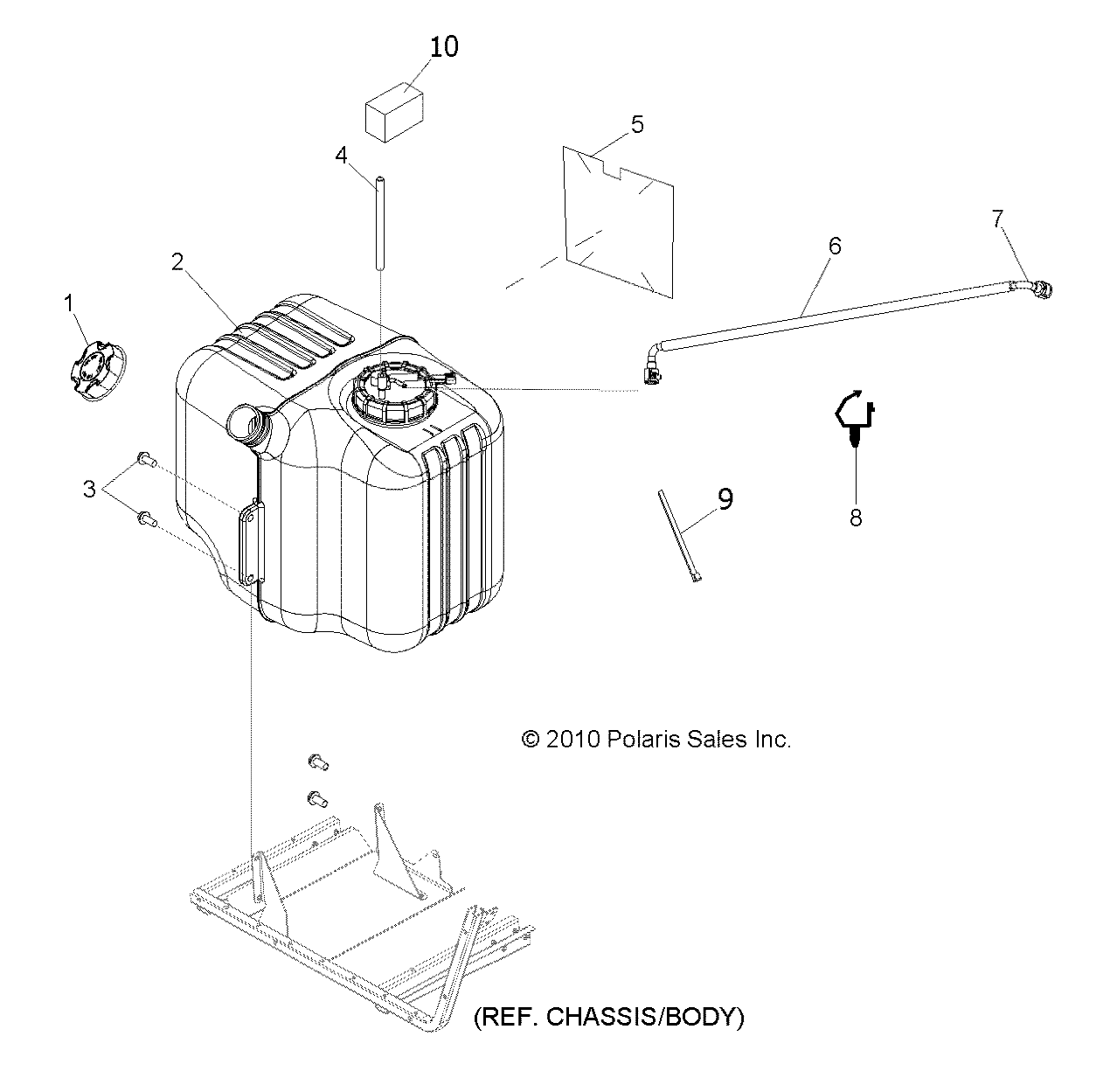 CARROSSERIE RESERVOIR ASM POUR RANGER 500 MIDSIZE 2013