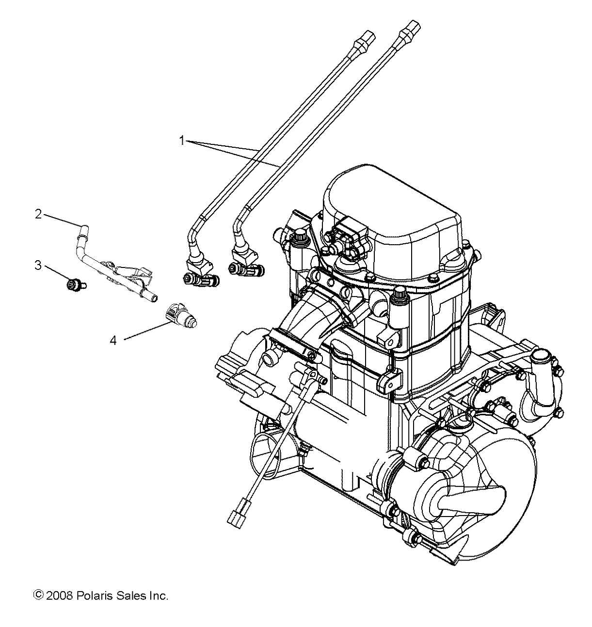 MOTEUR INJECTEUR DE CARBURANT POUR RZR S 800 EFI INTL 2009