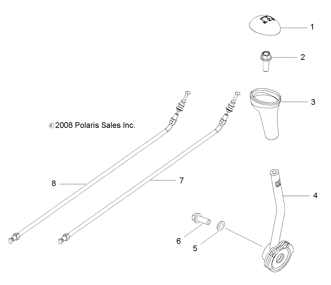 TRANSMISSION SELECTEUR DE VITESSES POUR RZR 170 2009