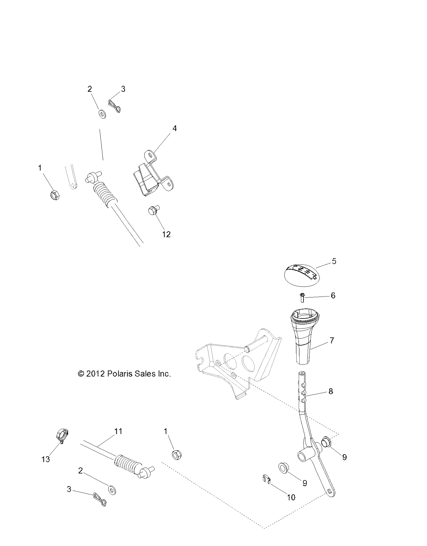 TRANSMISSION SELECTEUR DE VITESSES POUR RZR 4 900 2014