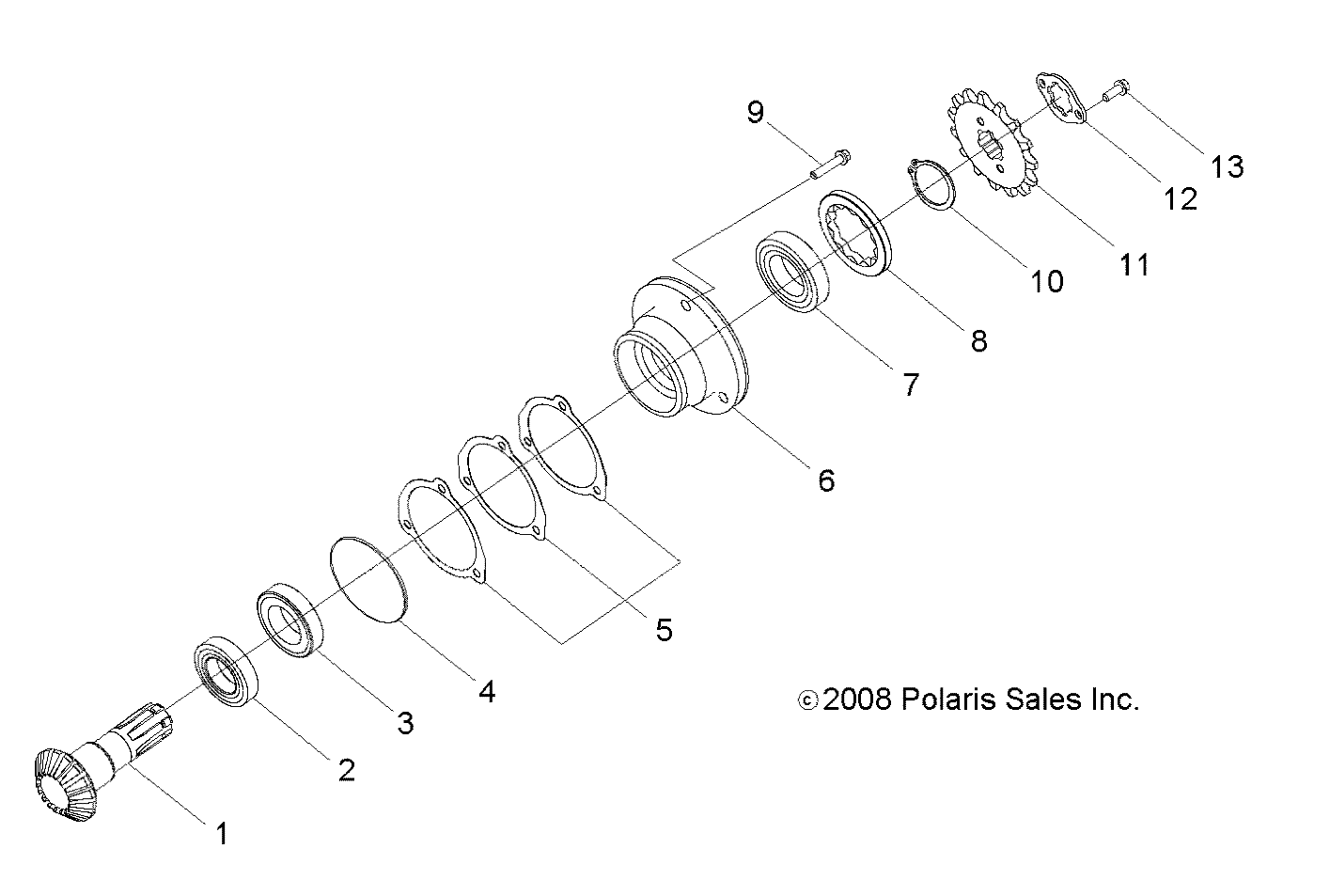 TRANSMISSION SORTIE ARBRE DE TRANSMISSION POUR RZR 170 MD 2021