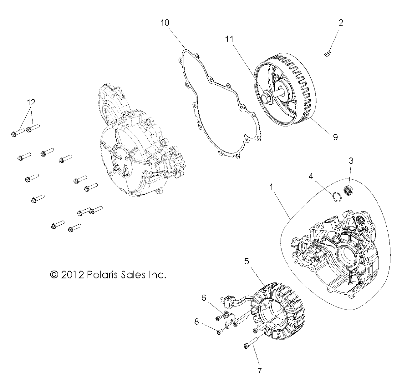 MOTEUR STATOR ET CARTER POUR RANGER 900 XP EU 2015