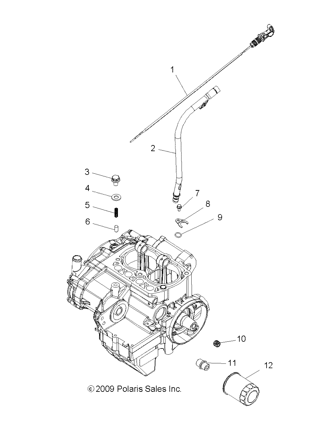 MOTEUR FILTRE A HUILE ET DIPSTICK POUR RANGER 800 2014