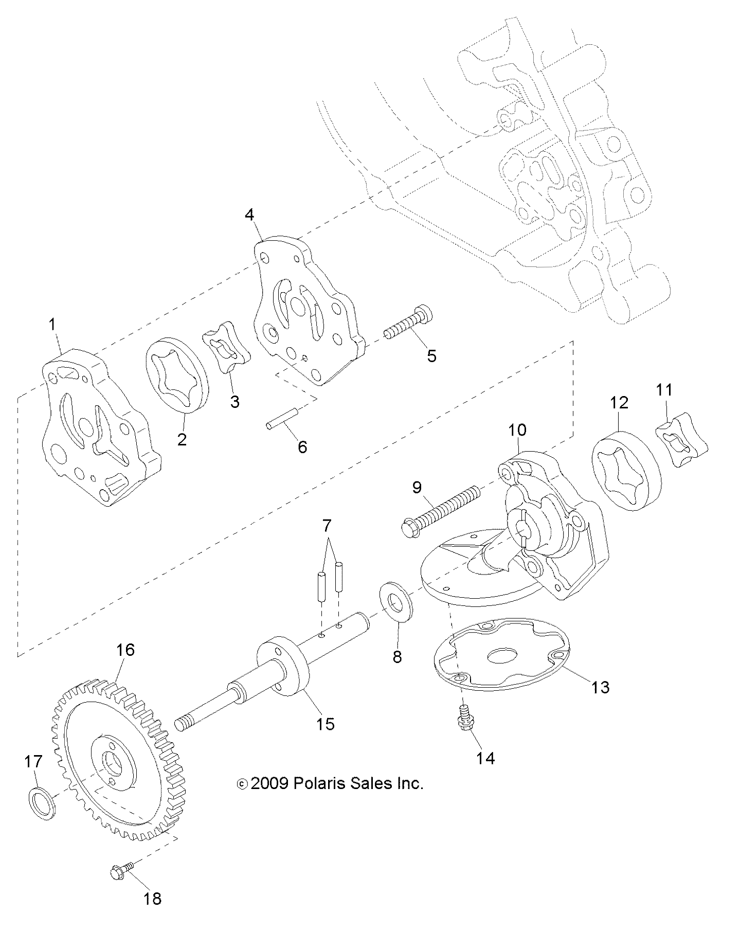 MOTEUR POMPE A HUILE POUR RANGER 4X4 500 CREW 2011