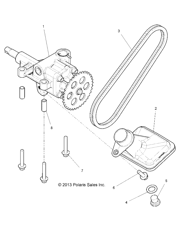 MOTEUR POMPE A HUILE POUR GENERAL 1000 EPS 2016
