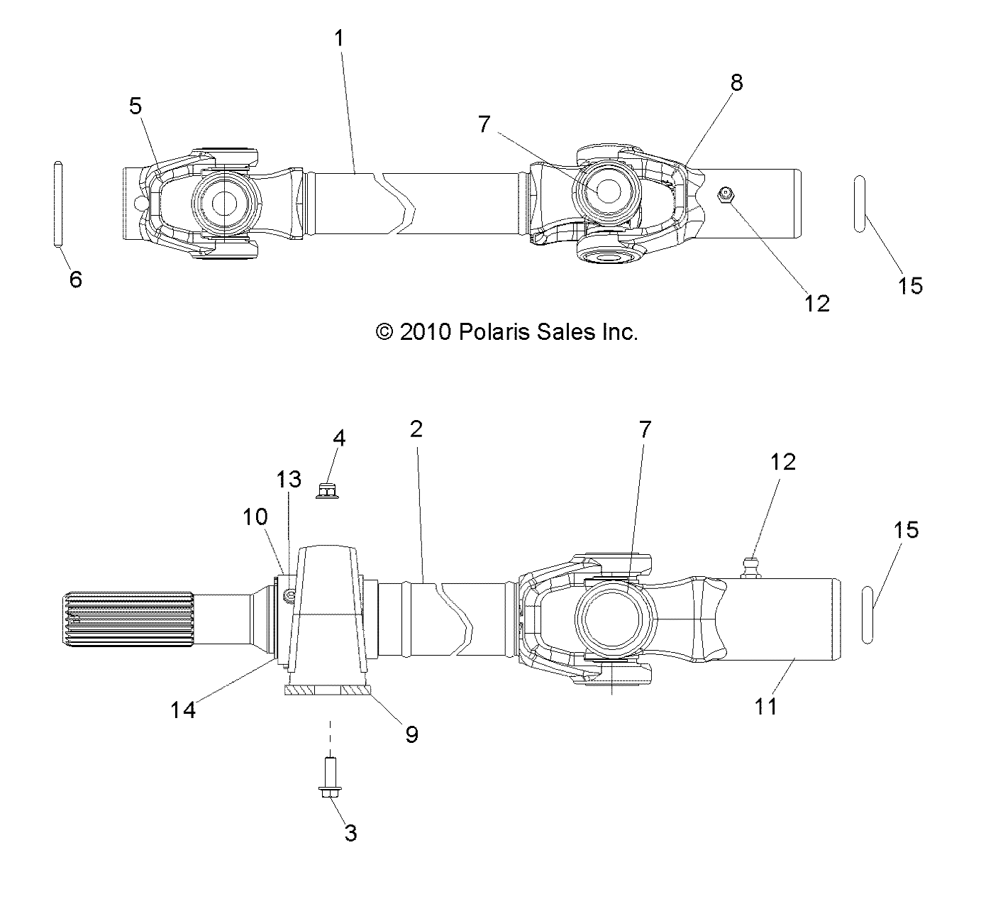 TRANSMISSION ARBRE PROPULSION AVANT POUR RANGER 800 CREW 2013